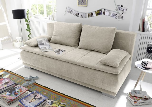 freiraum Schlafsofa LUIGI LUX 3DL, Liegefläche 160x200cm, Bezug sand - 211x günstig online kaufen