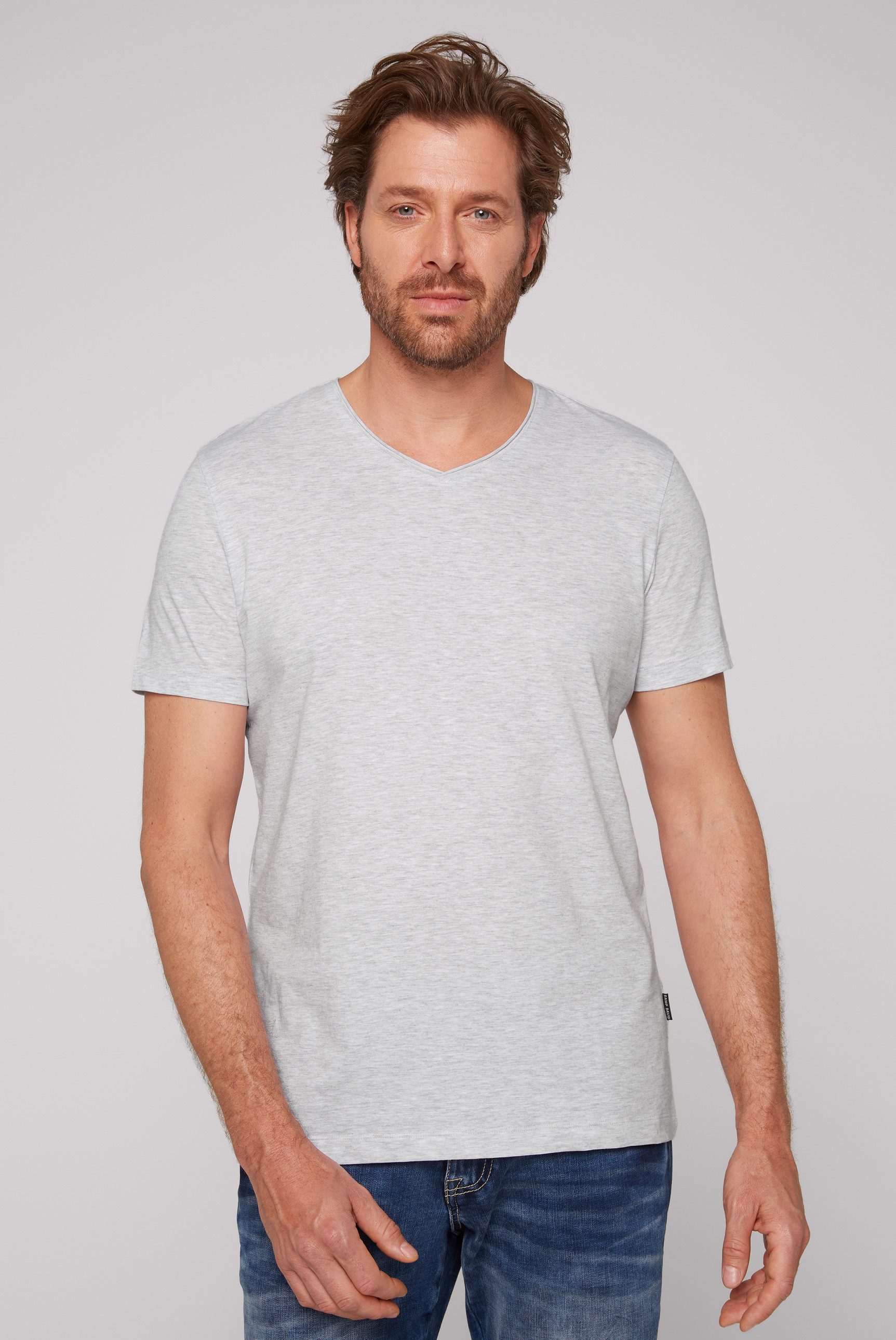 CAMP DAVID V-Shirt (2-tlg) gerade Form, günstig online kaufen