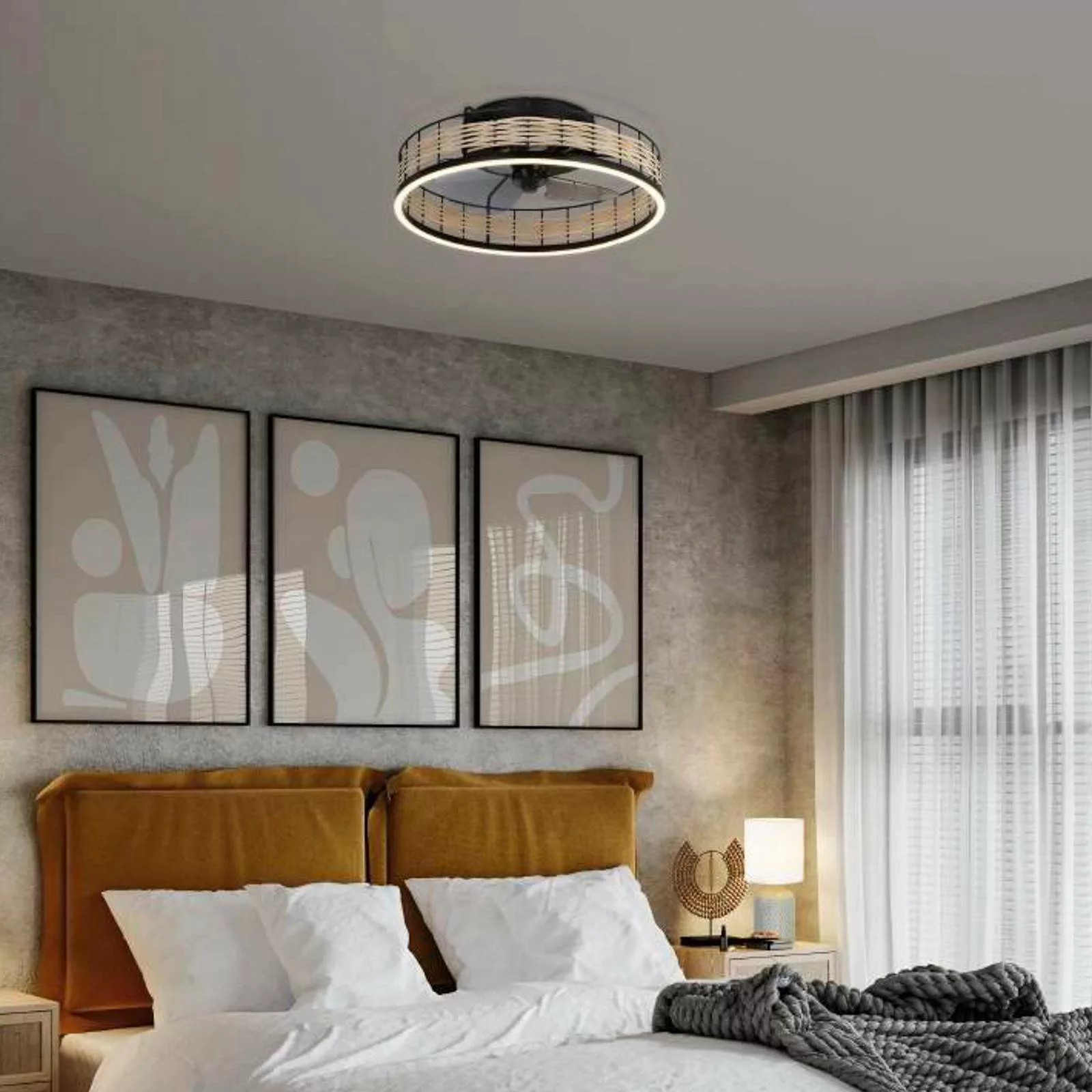 EGLO Frana LED-Deckenleuchte mit Ventilator günstig online kaufen