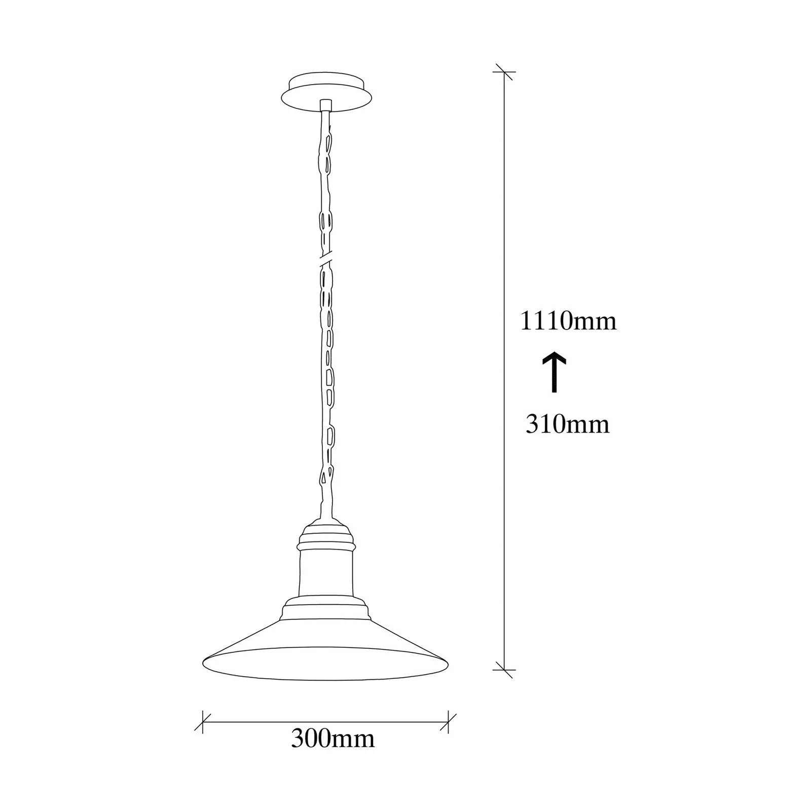 Hängeleuchte Sivani MR-639 1-flg. Ø30cm gold antik günstig online kaufen