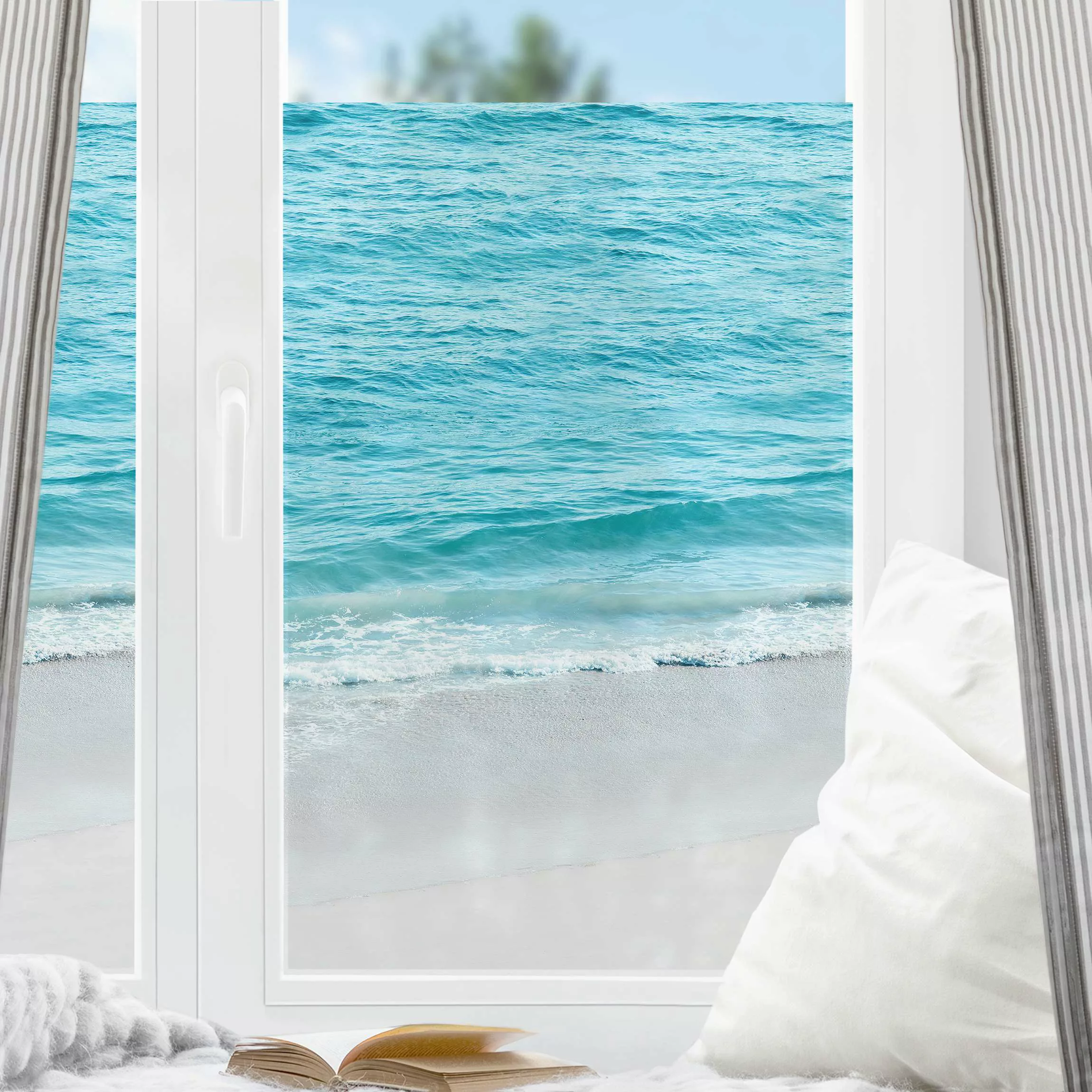 Fensterfolie Sanfte Wellen in Malibu günstig online kaufen