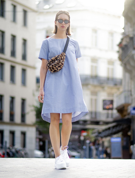 Chambray Dress Sommer Baumwoll Kleid günstig online kaufen