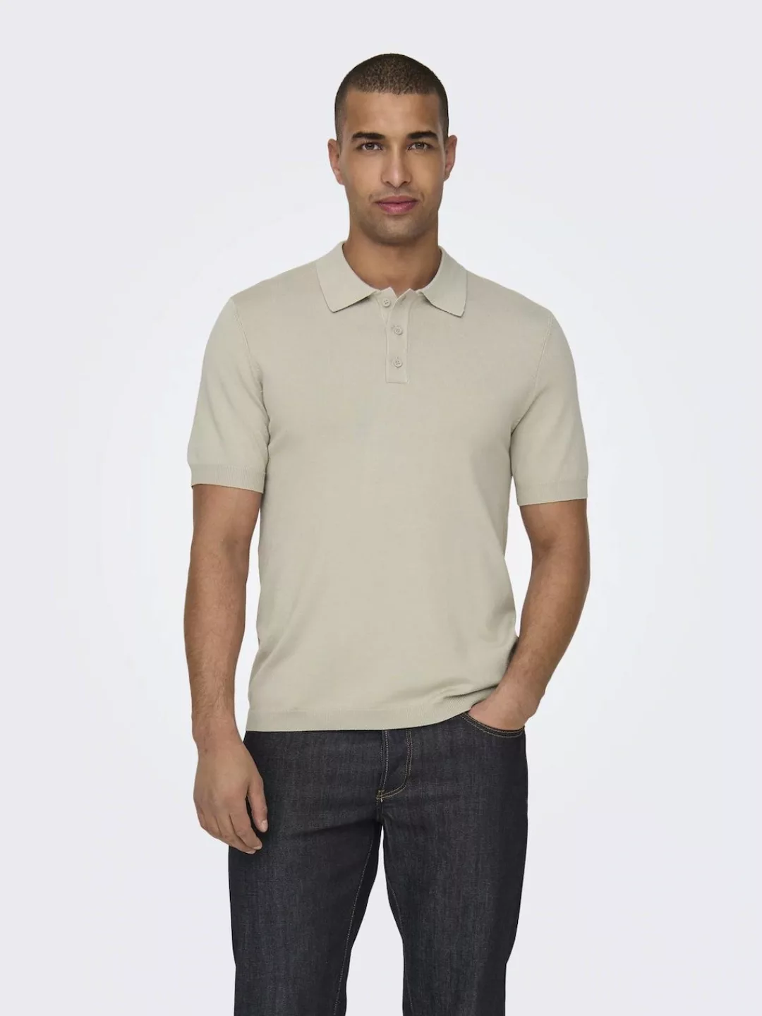 ONLY & SONS Poloshirt "ONSWYLER LIFE REG 14 SS POLO KNIT NOOS" günstig online kaufen