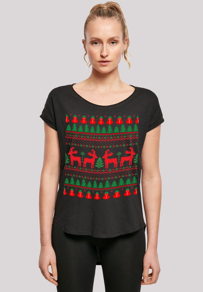 F4NT4STIC T-Shirt "Christmas Reindeers Weihnachten Muster", Print günstig online kaufen