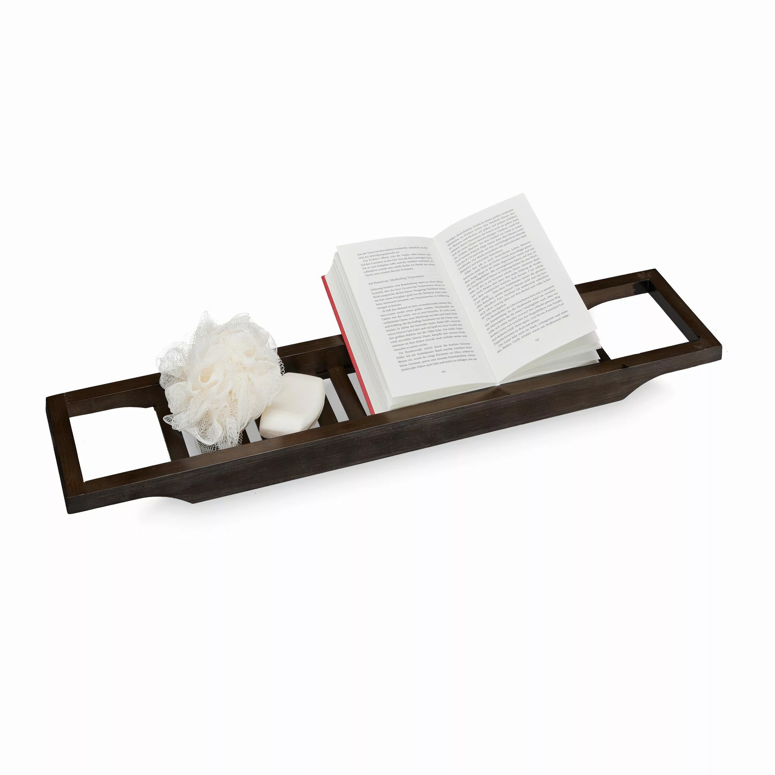 relaxdays Badewannenablage Bambus dunkelbrau günstig online kaufen
