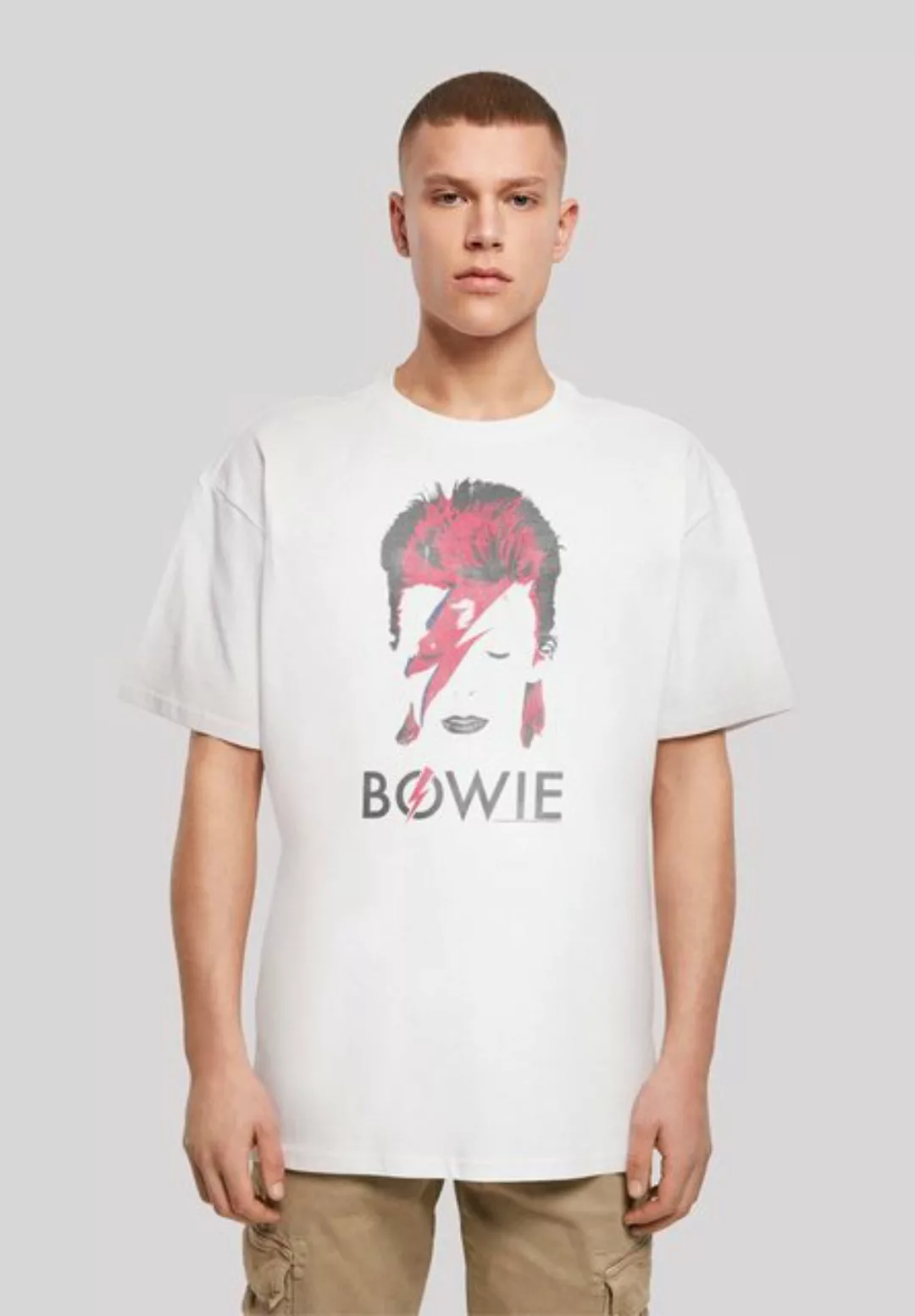 F4NT4STIC T-Shirt David Bowie Aladdin Sane Distressed Print günstig online kaufen