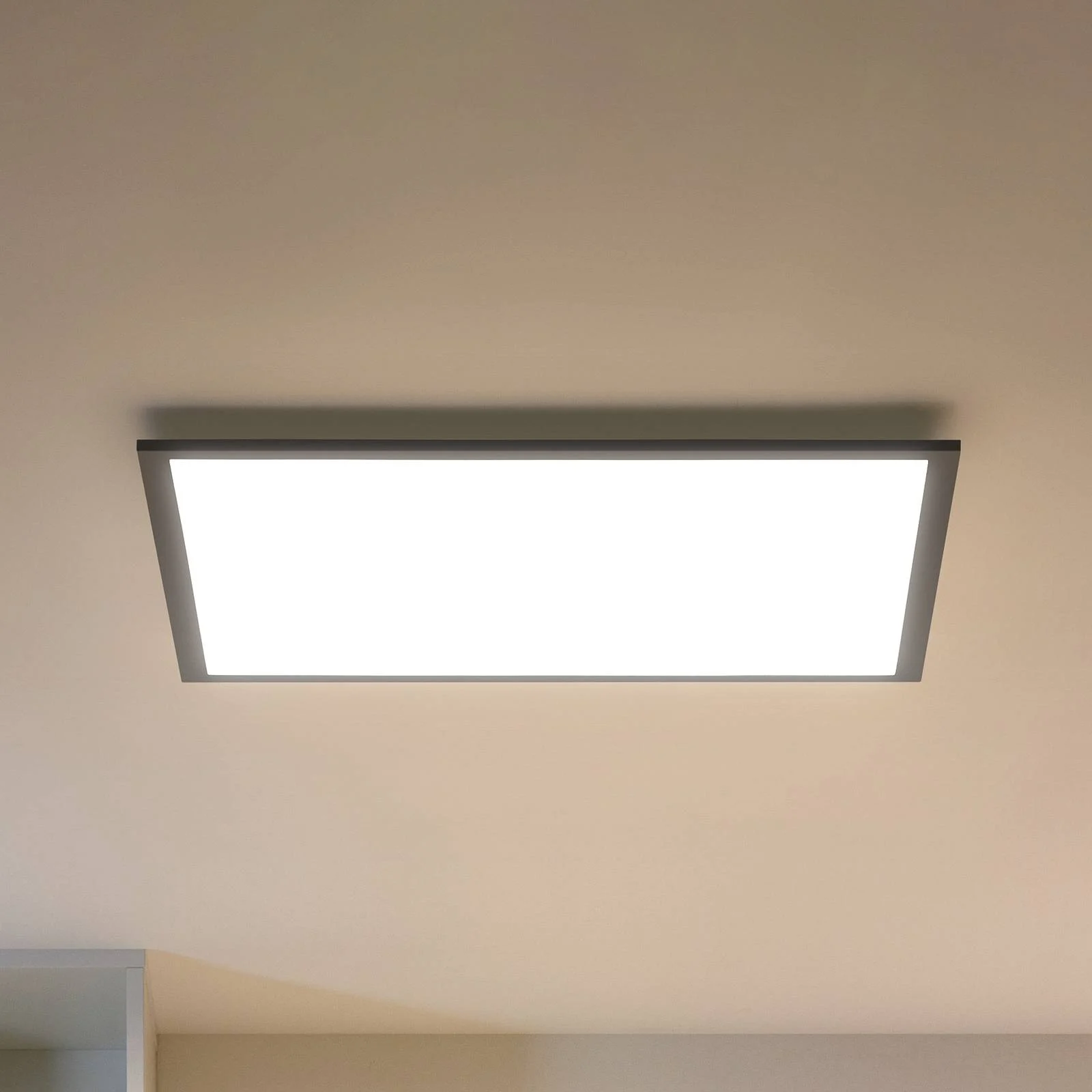 WiZ LED-Deckenleuchte Panel, schwarz, 60x60 cm günstig online kaufen