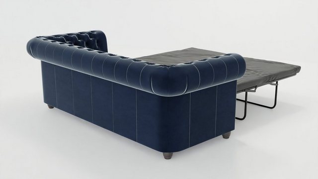 S-Style Möbel Chesterfield-Sofa Lena 3-Sitzer mit Schlaffunktion Samt Bezug günstig online kaufen