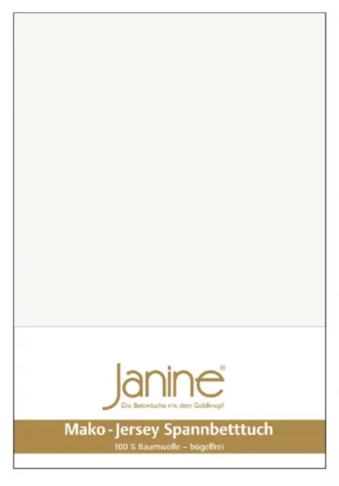 Janine Spannbetttuch Mako-Feinjersey 5007 ecru Größe:  150x200 cm günstig online kaufen