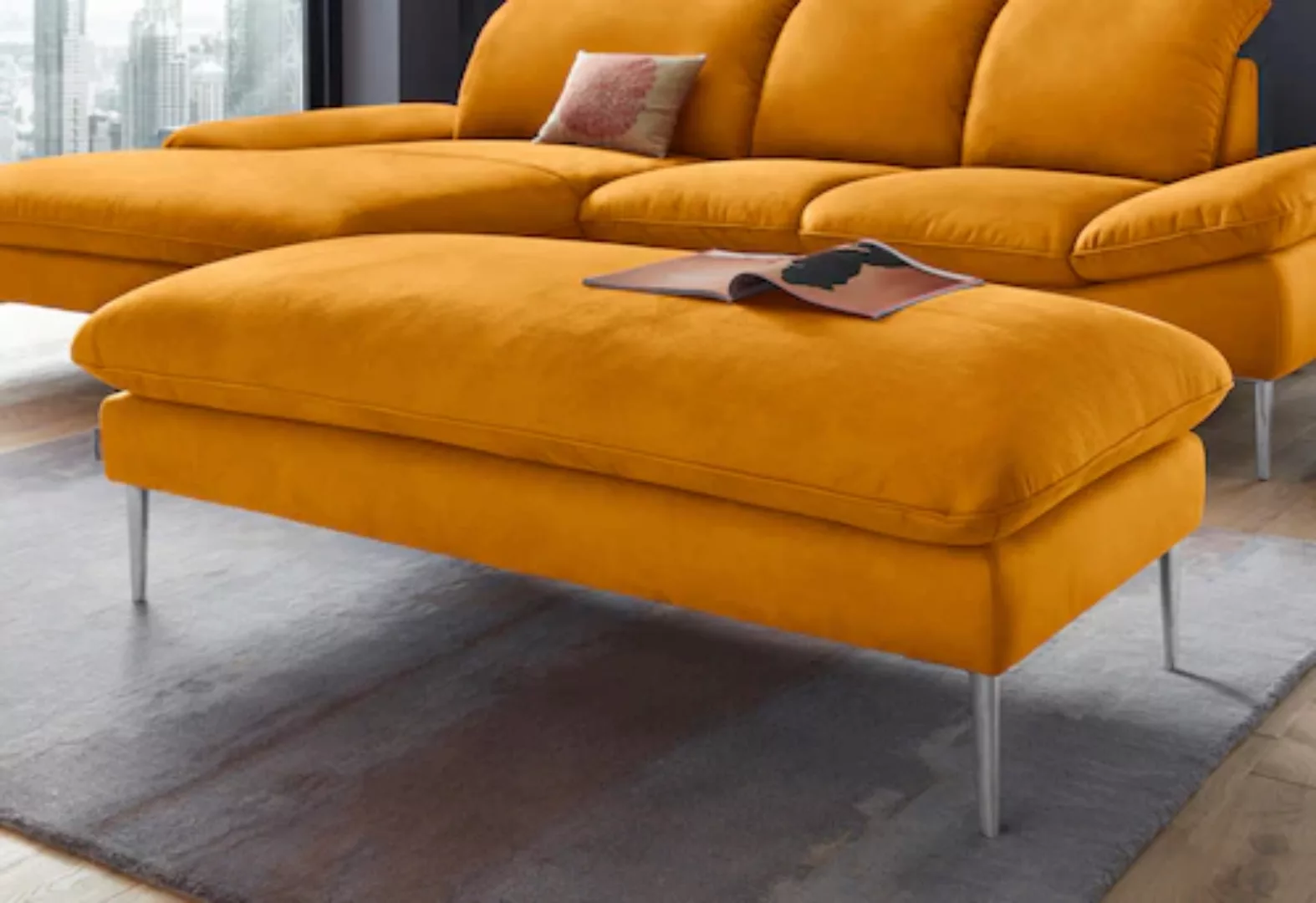 W.SCHILLIG Hocker "enjoy&MORE", Füße Chrom glänzend, Breite 151 cm günstig online kaufen