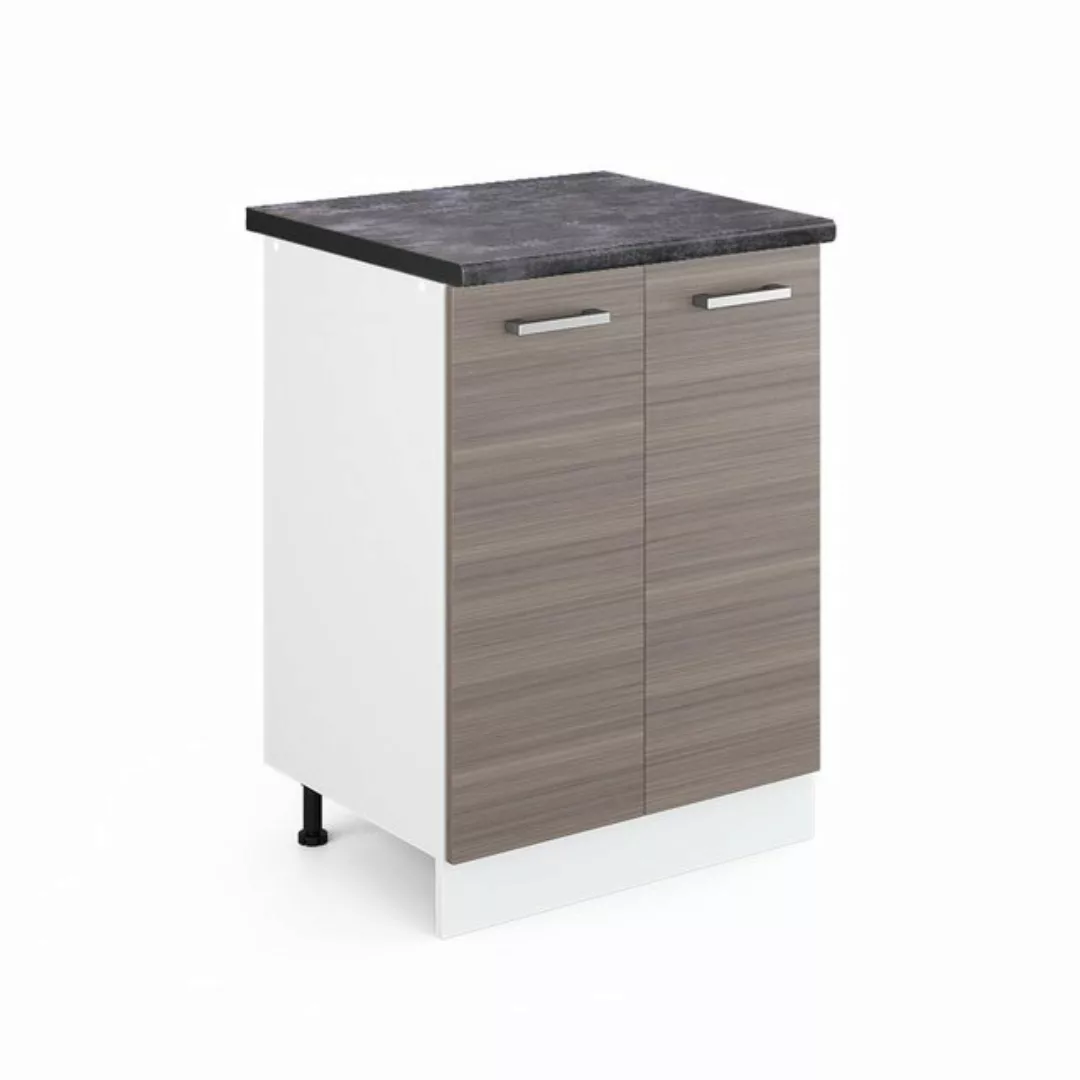 Vicco Unterschrank R-Line, Grau/Weiß, 60 cm, AP Anthrazit günstig online kaufen