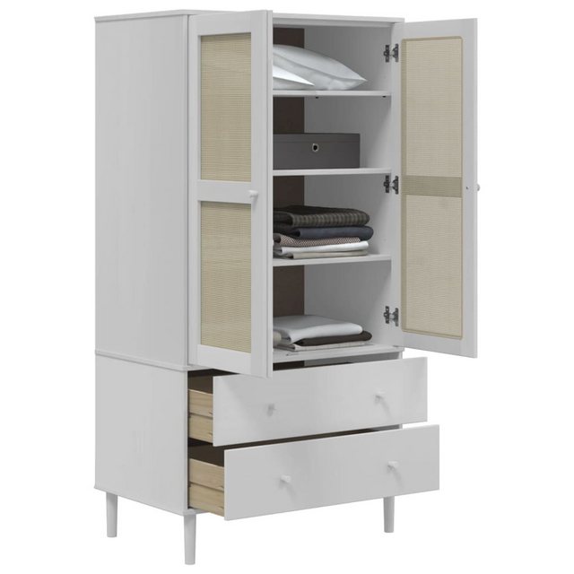 DOTMALL Kleiderschrank Kleiderschrank SENJA Rattan-Optik 90x55x175 cm Kiefe günstig online kaufen