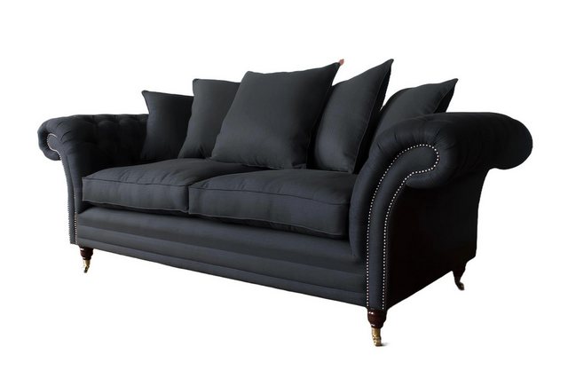 Xlmoebel Sofa Luxuriöses Polstersofa im Chesterfield-Design aus Leder und T günstig online kaufen