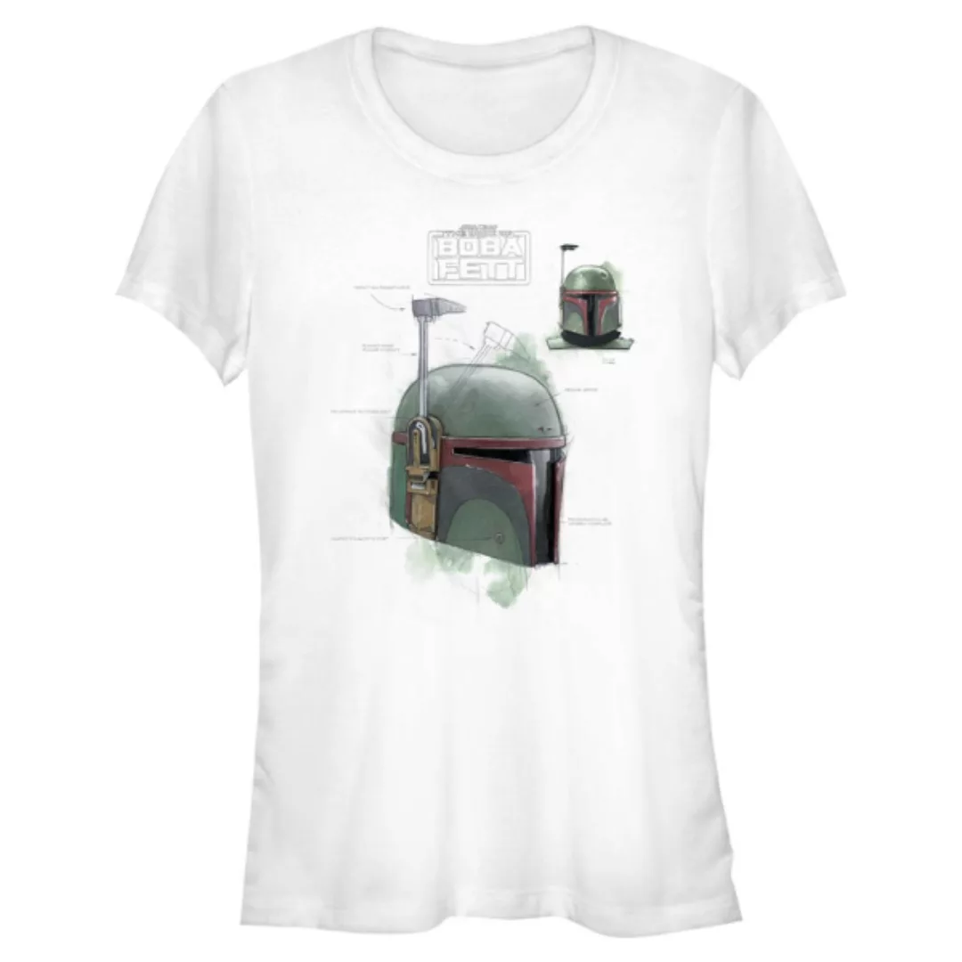 Star Wars - Book of Boba Fett - Boba Fett Helmet Schematic Painted - Frauen günstig online kaufen