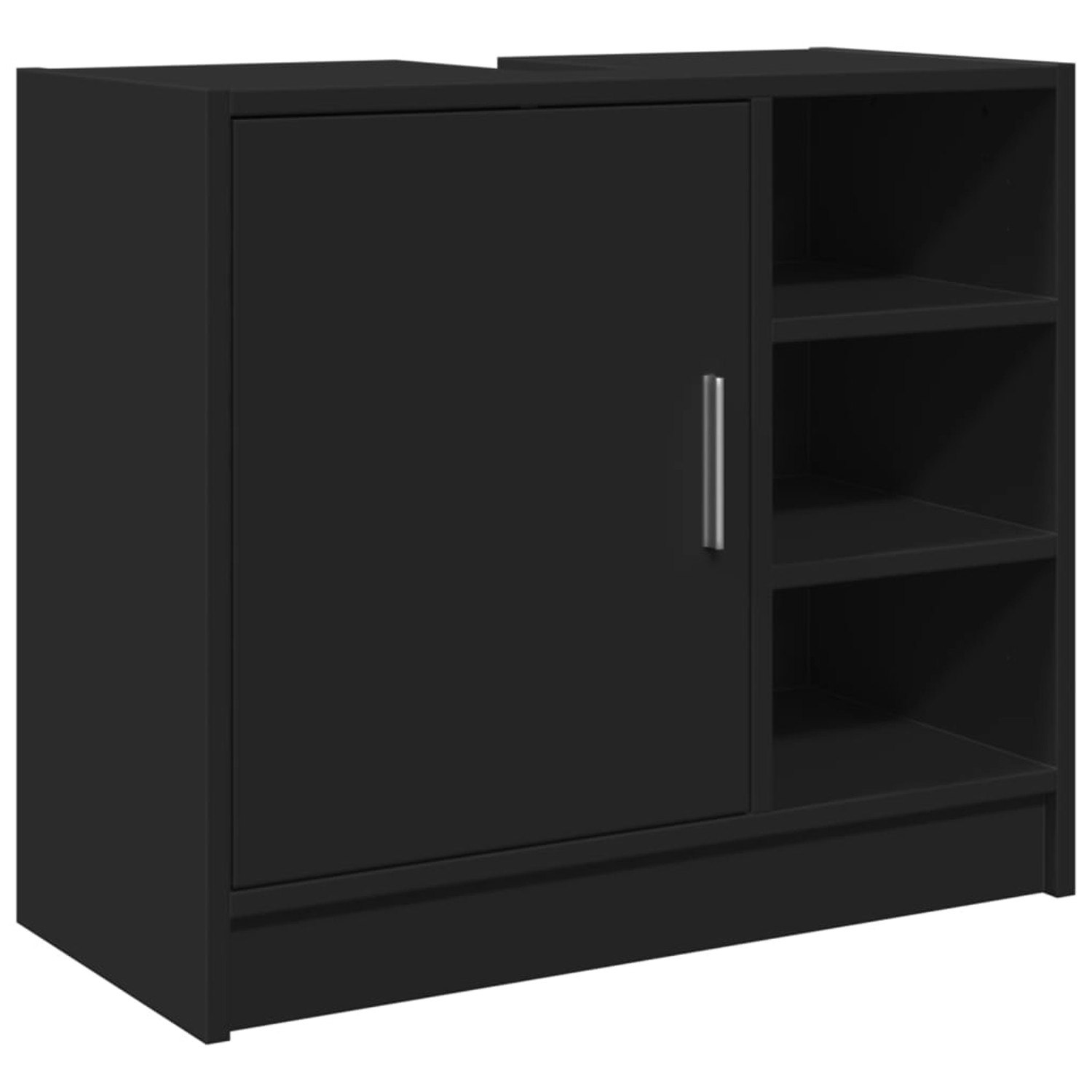 vidaXL Waschbeckenunterschrank Schwarz 63x29x55 cm Holzwerkstoff günstig online kaufen