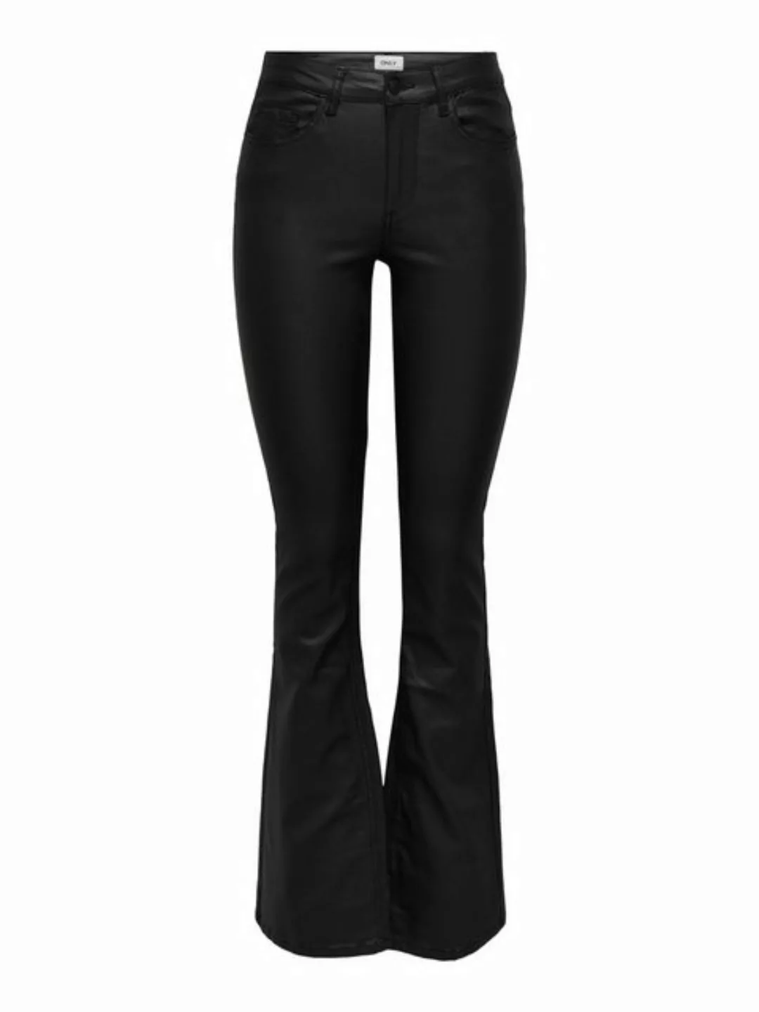 ONLY Lederimitathose "ONLBLUSH MID WAIST FLARED COATED NOOS" günstig online kaufen