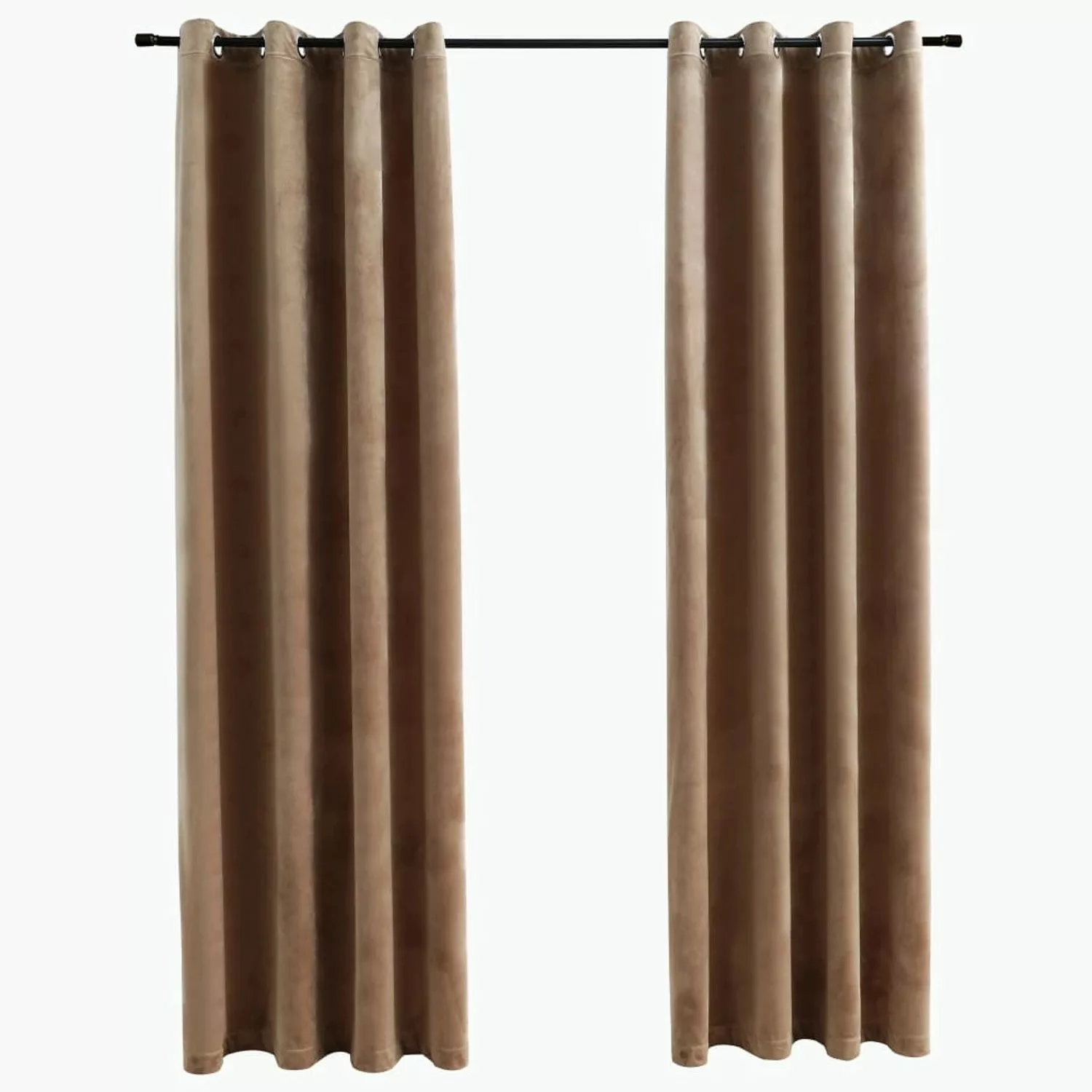 Verdunkelungsvorhänge Mit Ãsen 2 Stk. Samt Beige 140x175 Cm günstig online kaufen