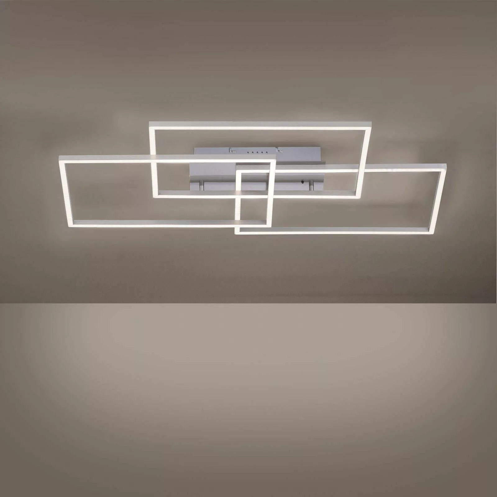 LED-Deckenleuchte Iven, dim, stahl, 82x50cm günstig online kaufen