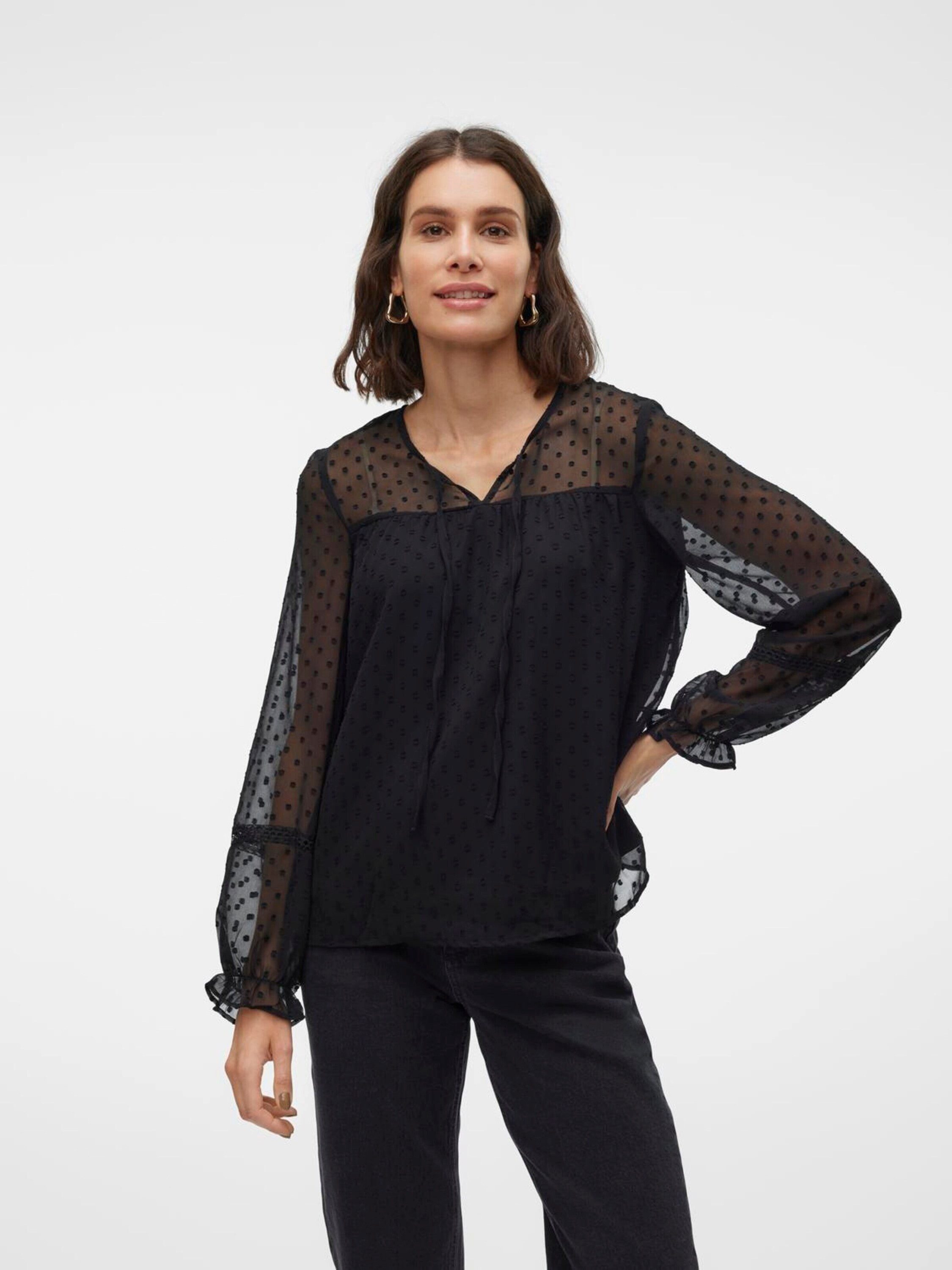 Vero Moda Langarmbluse Leah (1-tlg) Spitze günstig online kaufen