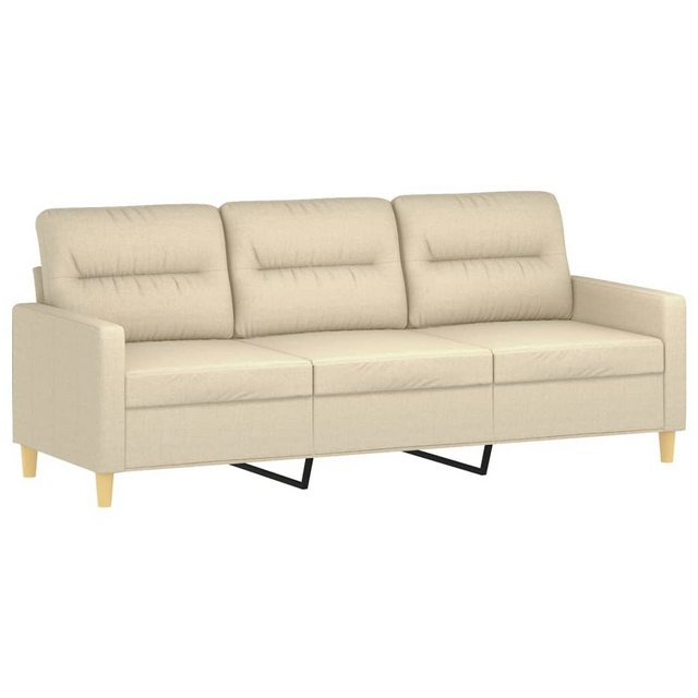 vidaXL Sofa, 3-Sitzer-Sofa Creme 180 cm Stoff günstig online kaufen