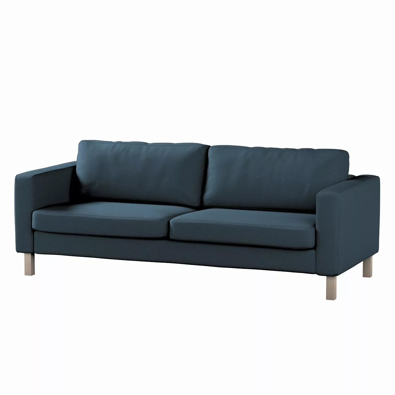 Bezug für Karlstad 3-Sitzer Sofa nicht ausklappbar, kurz, Dunkelblau, Bezug günstig online kaufen