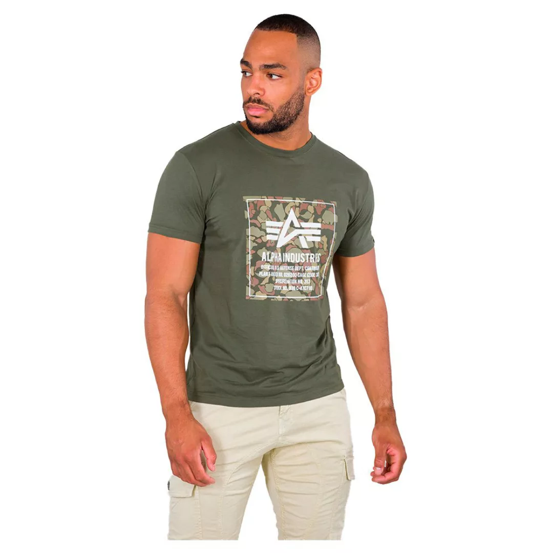 Alpha Industries Camo Block Kurzärmeliges T-shirt M Dark Olive günstig online kaufen