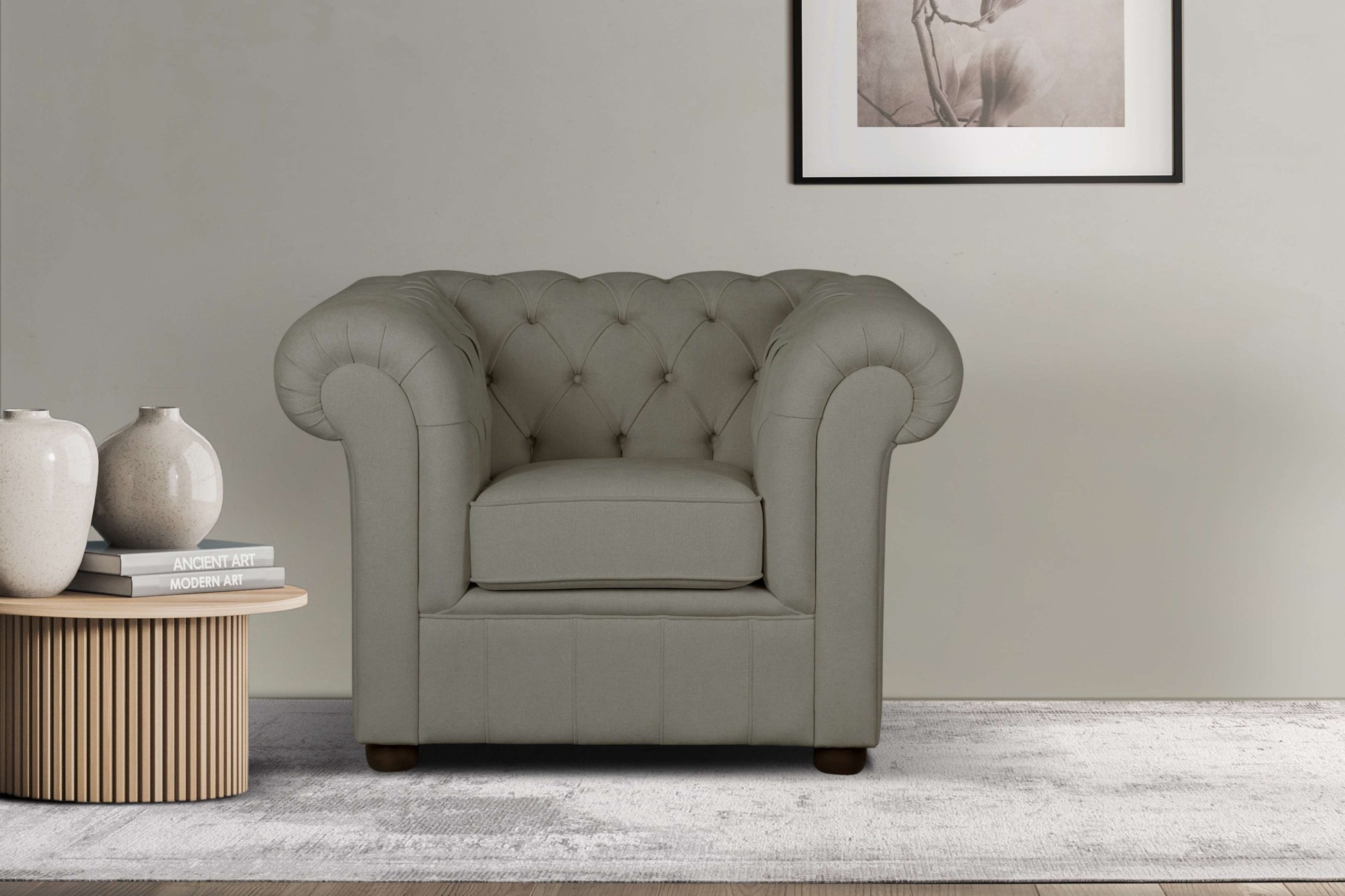 Home affaire Sessel "CHARENTE, Chesterfield, Wellenfederung, Maße B/T/H: 10 günstig online kaufen