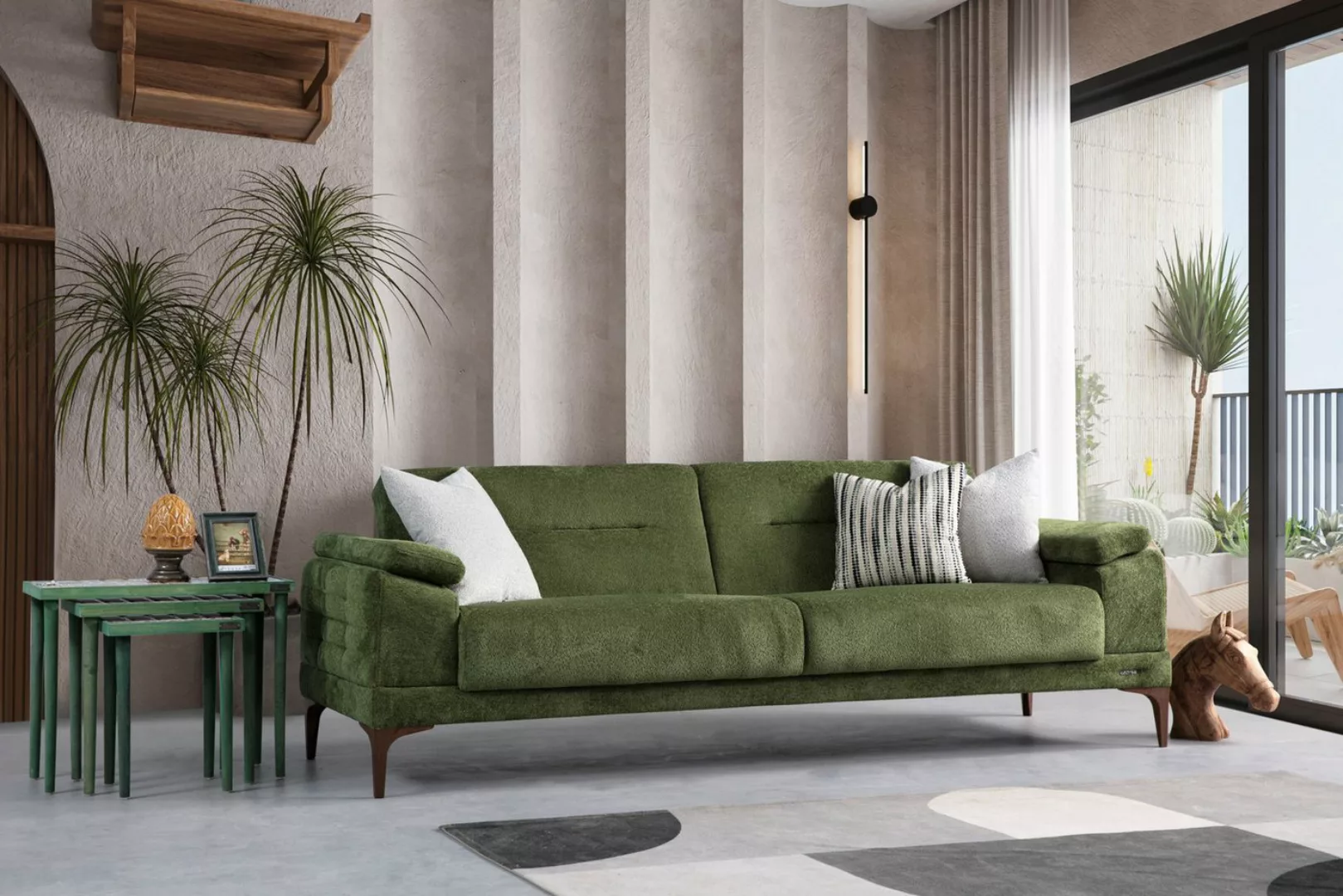 Villa Möbel Sofa Aura, 1 Stk. 3-Sitzer, mit Relax-/Bettfunktion durch aufkl günstig online kaufen