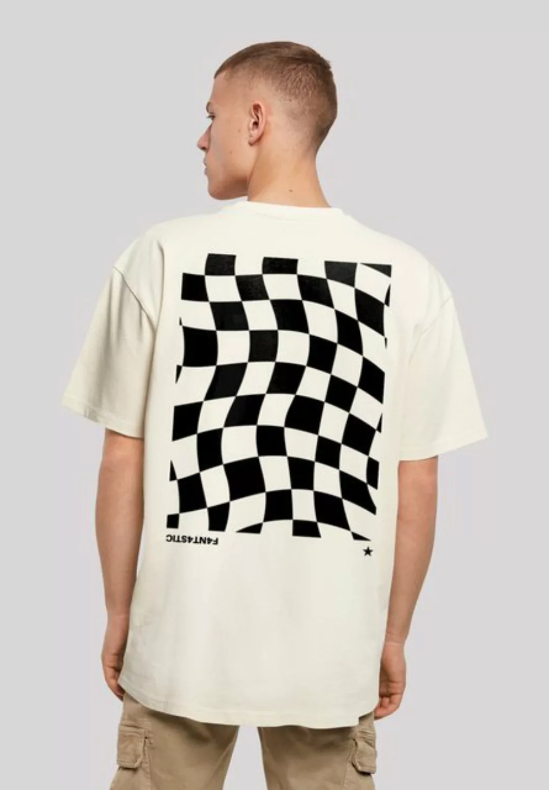 F4NT4STIC T-Shirt "Wavy Schach Muster", Print günstig online kaufen