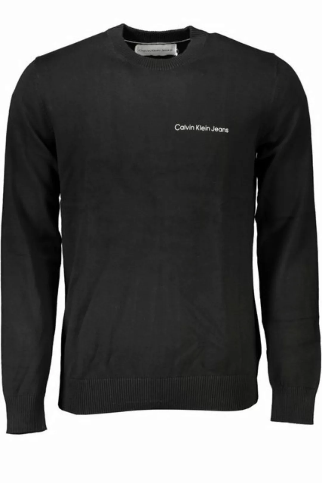 Calvin Klein Jeans Strickpullover Herren Pullover Schwarz mit Print und Log günstig online kaufen