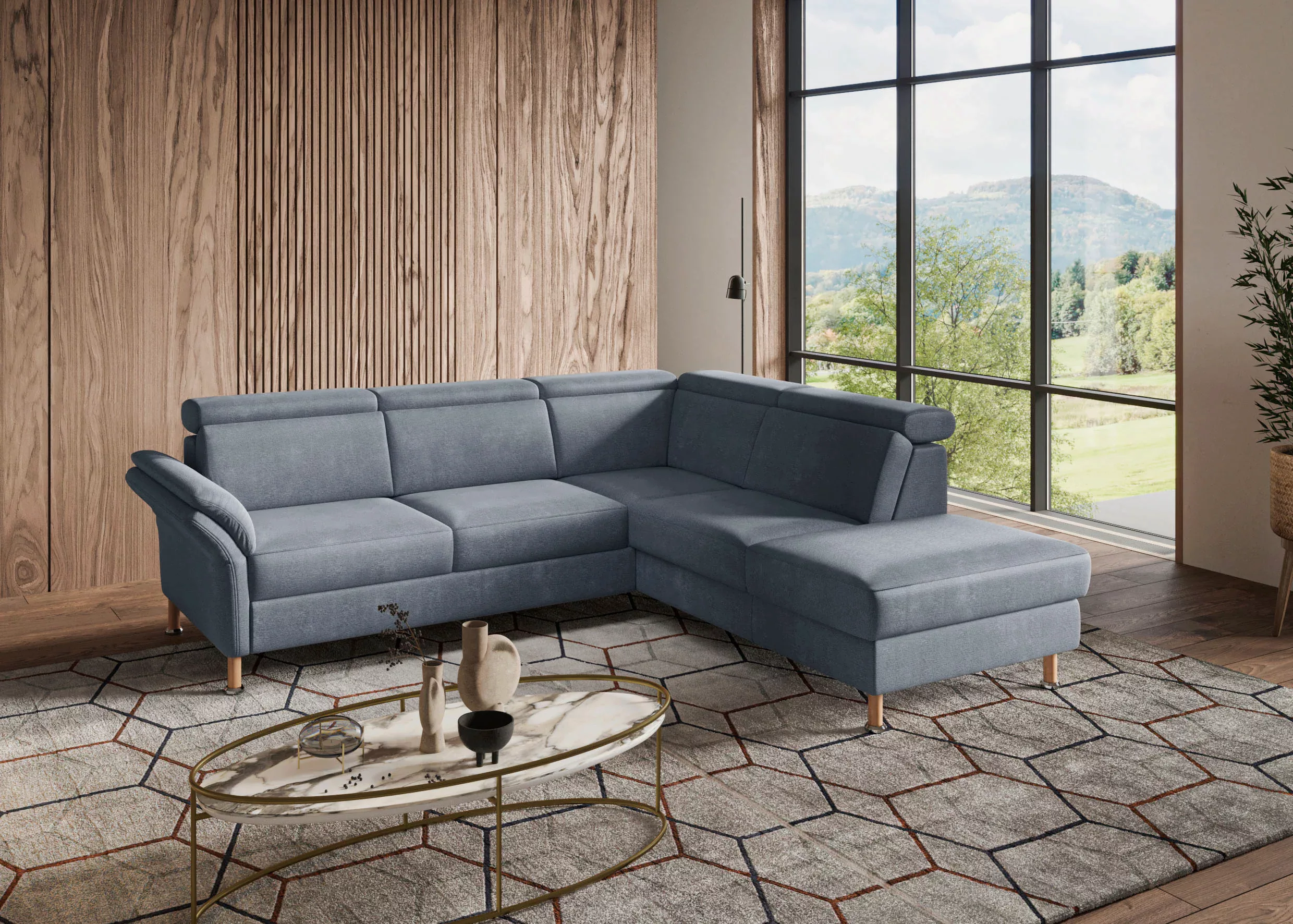 Home affaire Ecksofa »Calypso L-Form«, mit Relaxfunktion motorisch im Sofa günstig online kaufen