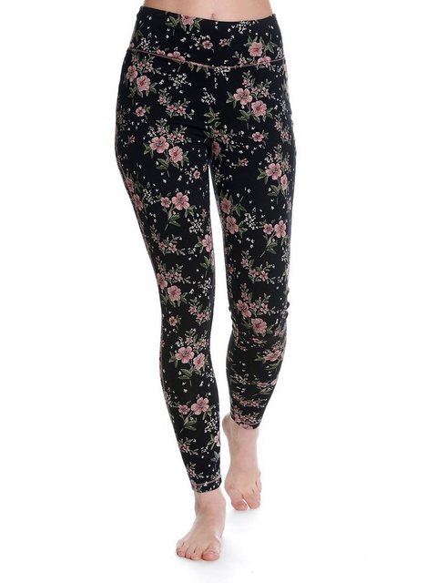 Vive Maria Hibiscus Love Damen Leggings schwarz allover günstig online kaufen