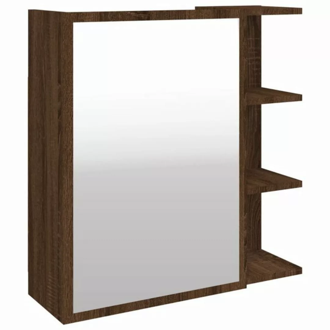 vidaXL Spiegelschrank Bad-Spiegelschrank Braun Eiche 62,5x20,5x64 cm Spanpl günstig online kaufen