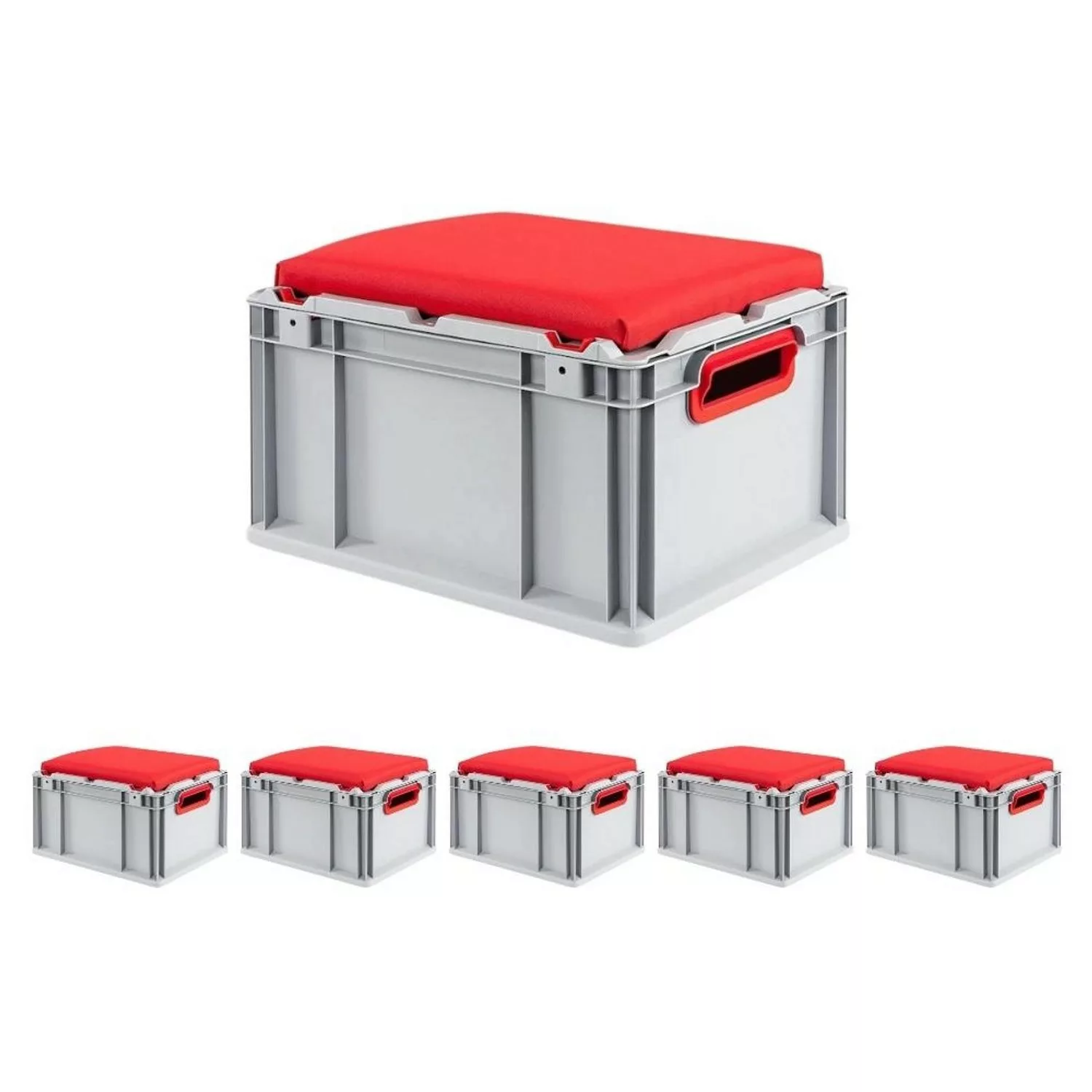 PROREGAL SparSet 6x Eurobox NextGen Seat Box Rot HxBxT 265 x 30 x 40 cm 20 günstig online kaufen