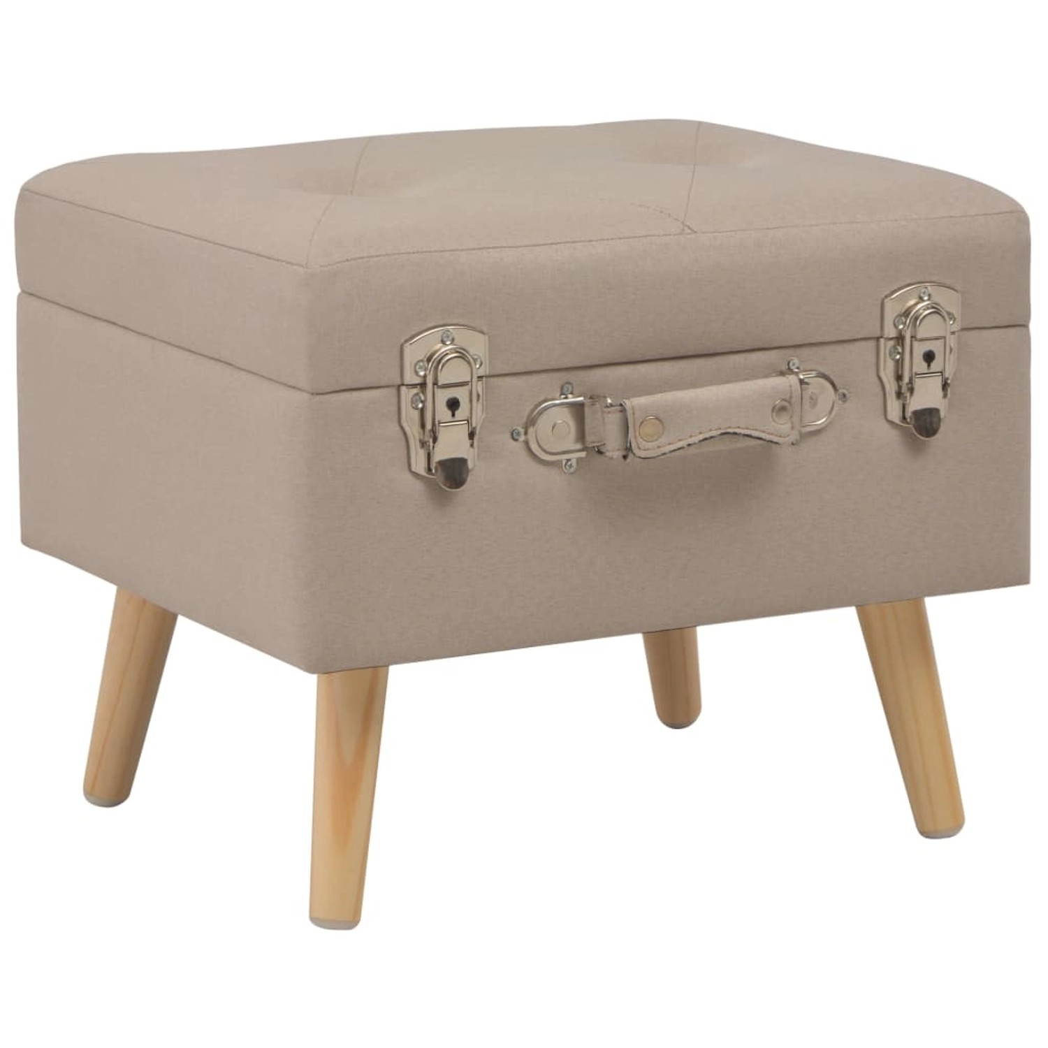 vidaXL Hocker mit Stauraum 3 Stk. Beige Stoff günstig online kaufen