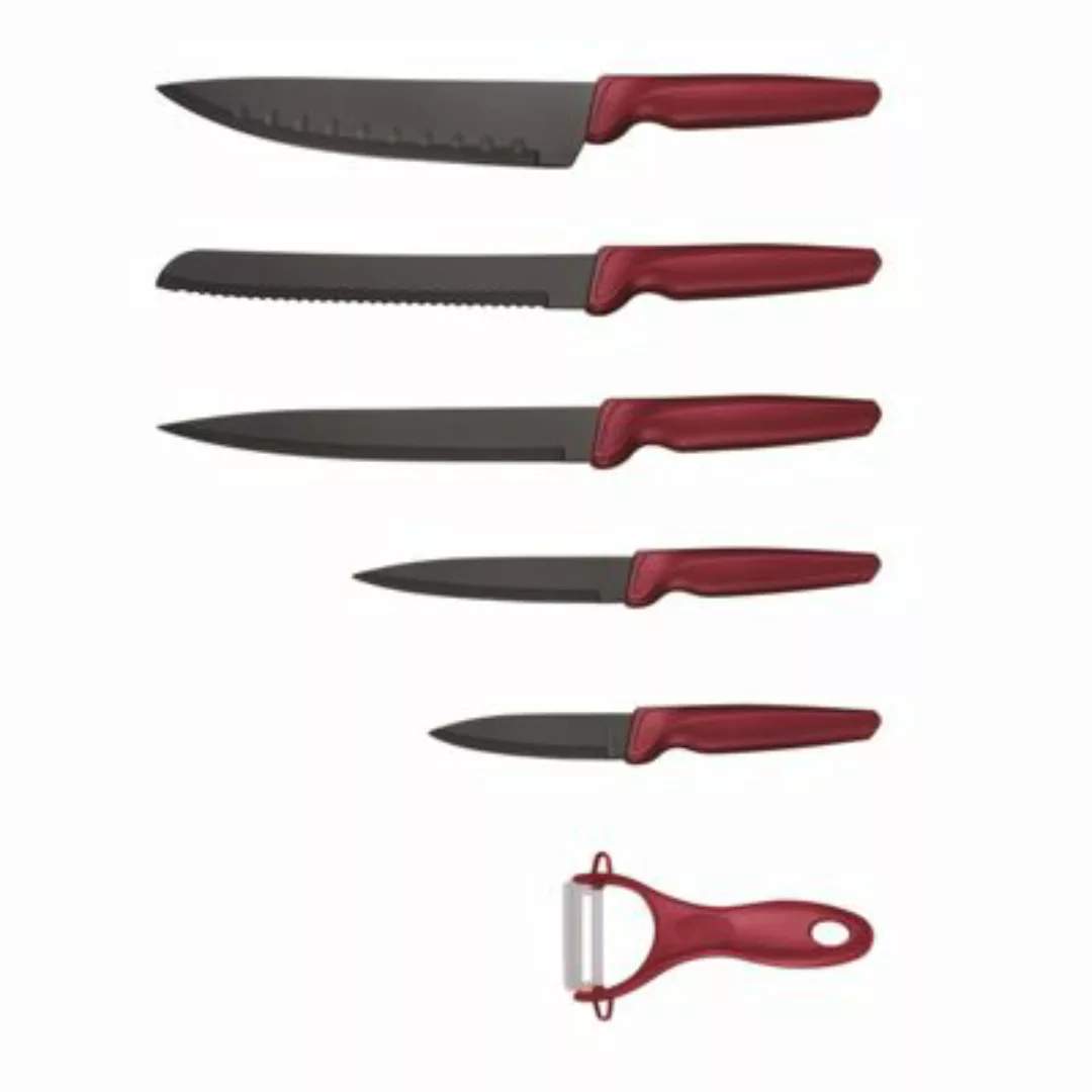 MICHELINO Messerset rot Edelstahl 6 tlg. günstig online kaufen