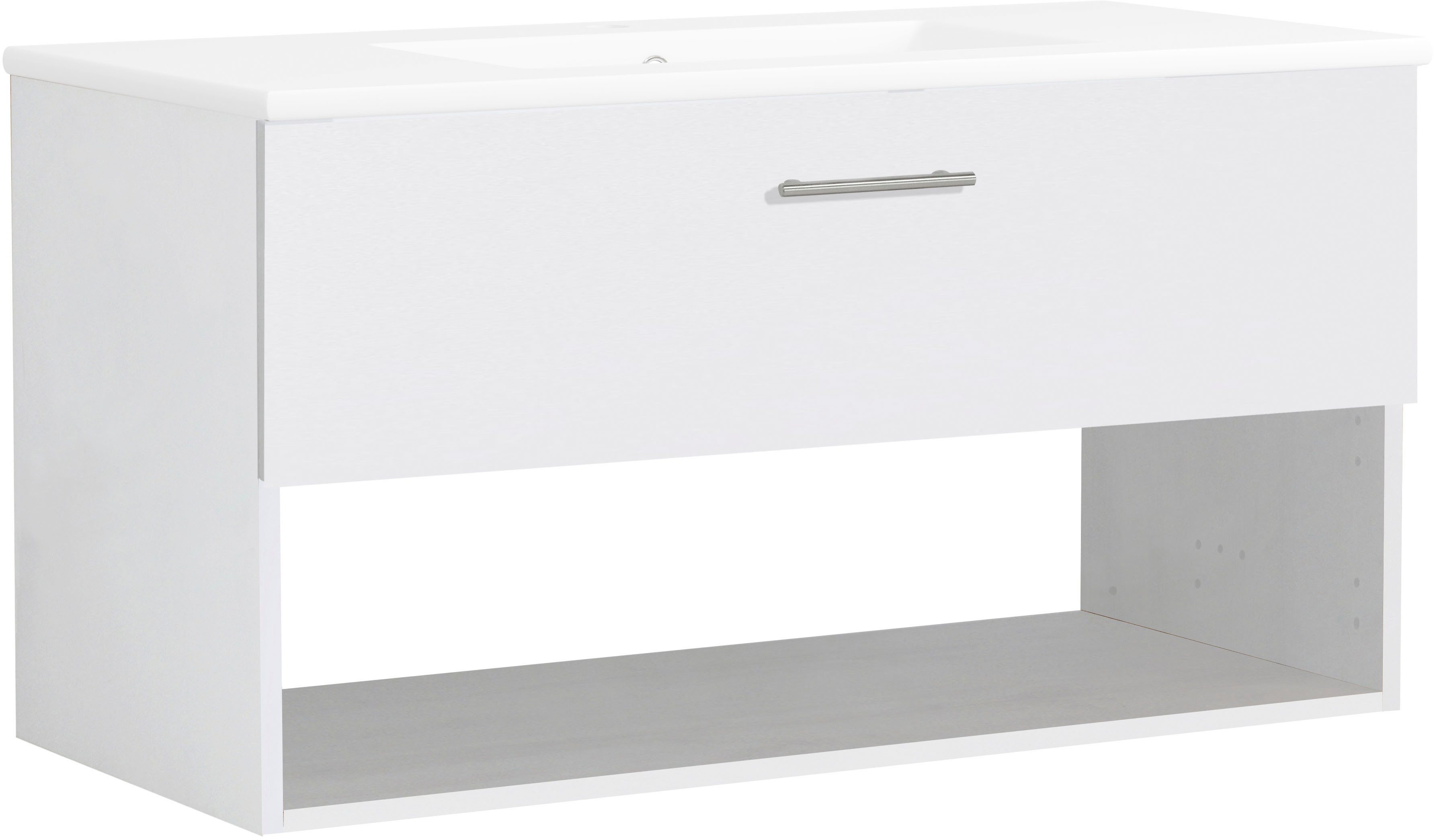 welltime Waschtisch "Trento Light mit Keramik-Auflagebecken", 1 Auzug und 1 günstig online kaufen