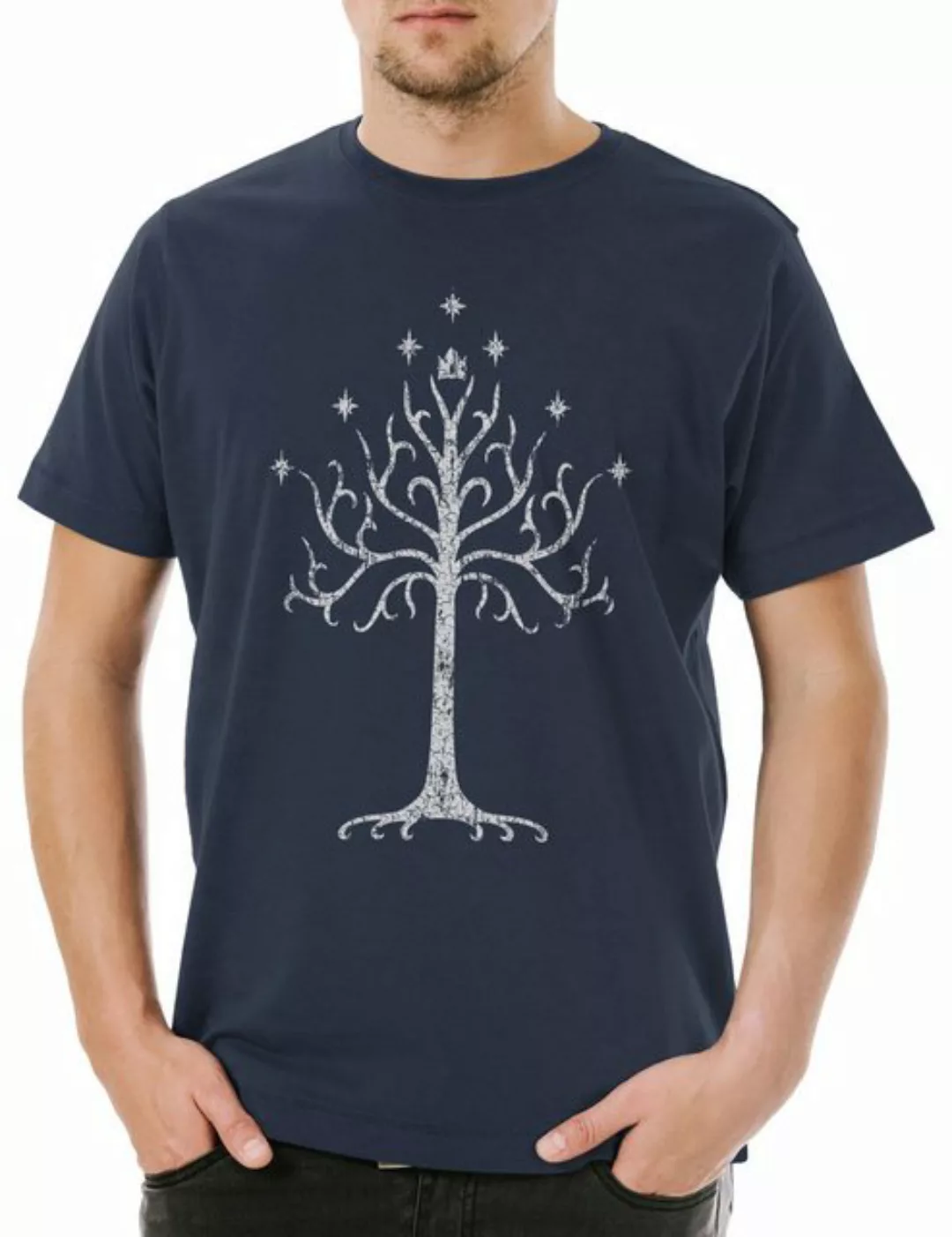 Urban Backwoods Print-Shirt White Tree Herren T-Shirt Lord of Herr der Mord günstig online kaufen