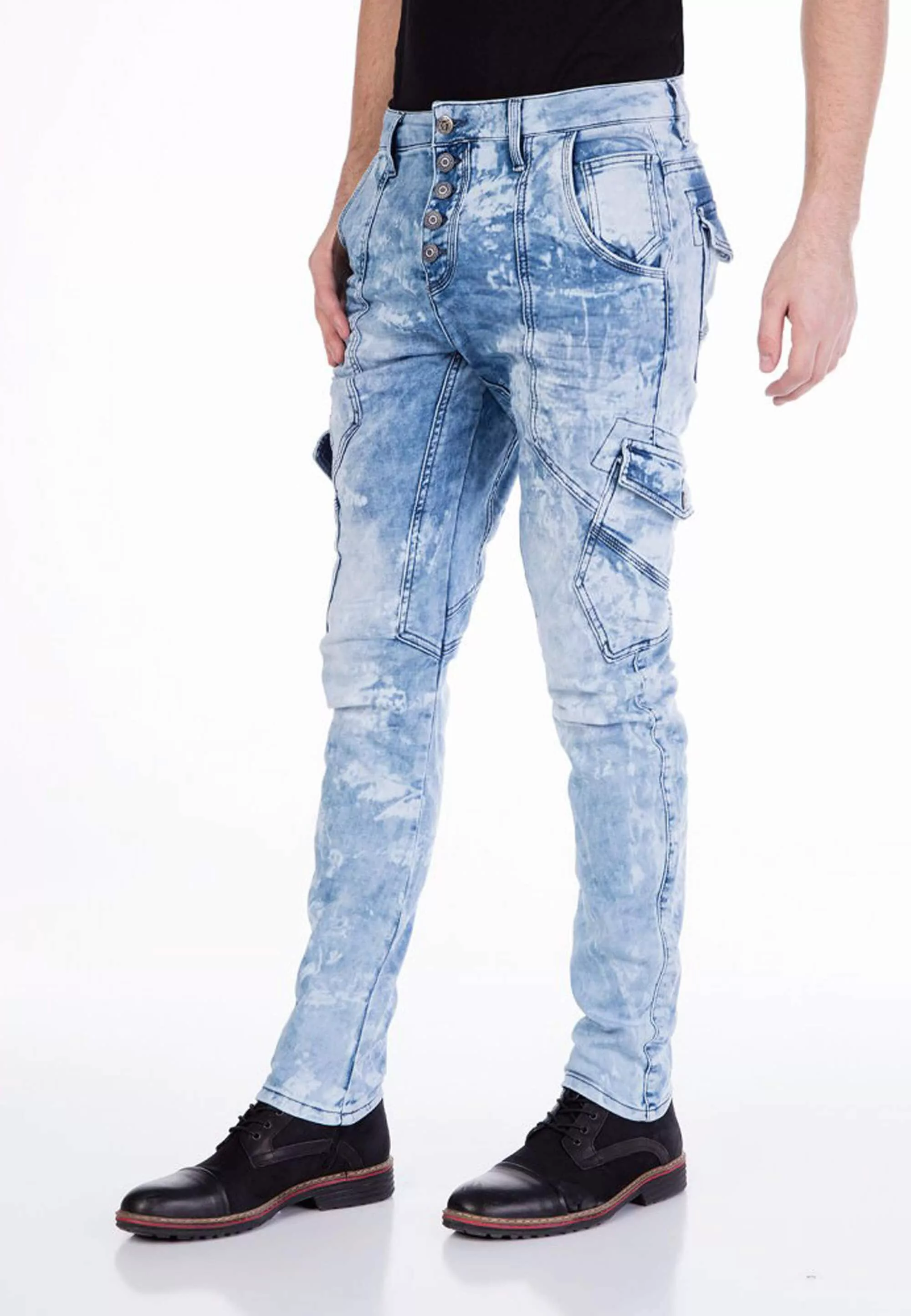 Cipo & Baxx Slim-fit-Jeans, mit Seitentaschen günstig online kaufen