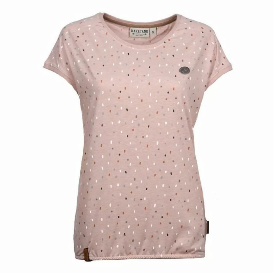 naketano T-Shirt Damen rosa mit farbigen Strichen günstig online kaufen