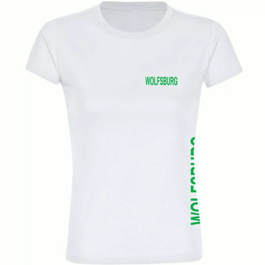 multifanshop T-Shirt Damen Wolfsburg - Brust & Seite - Frauen günstig online kaufen