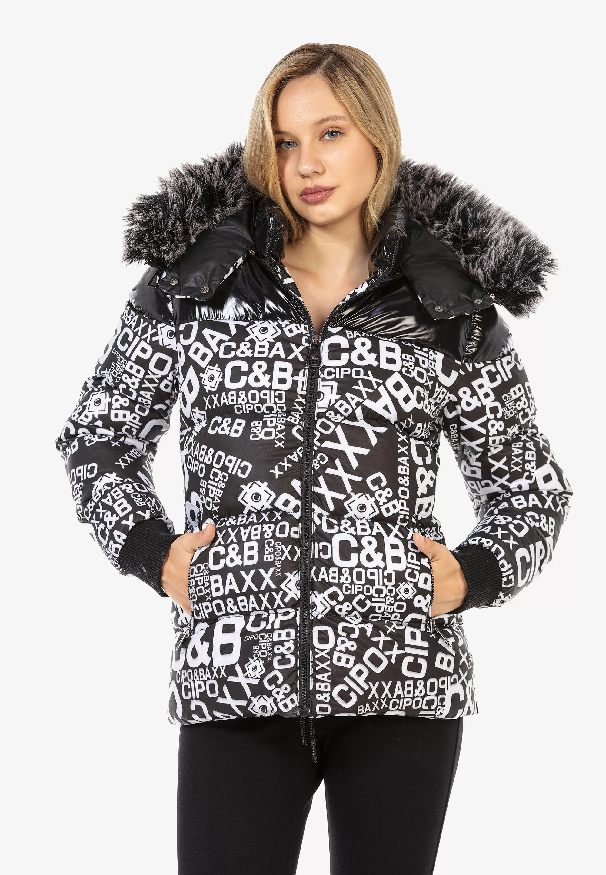 Cipo & Baxx Steppjacke, mit modischem Allover-Print günstig online kaufen