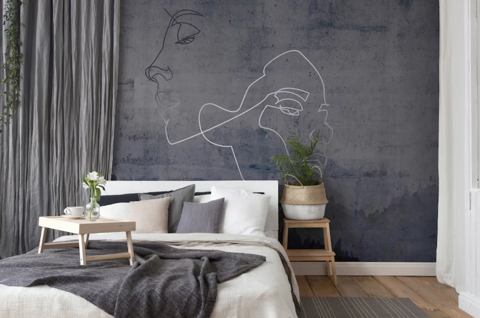 Architects Paper Fototapete »Atelier 47 Silver Outline«, abstrakt, Vlies, W günstig online kaufen