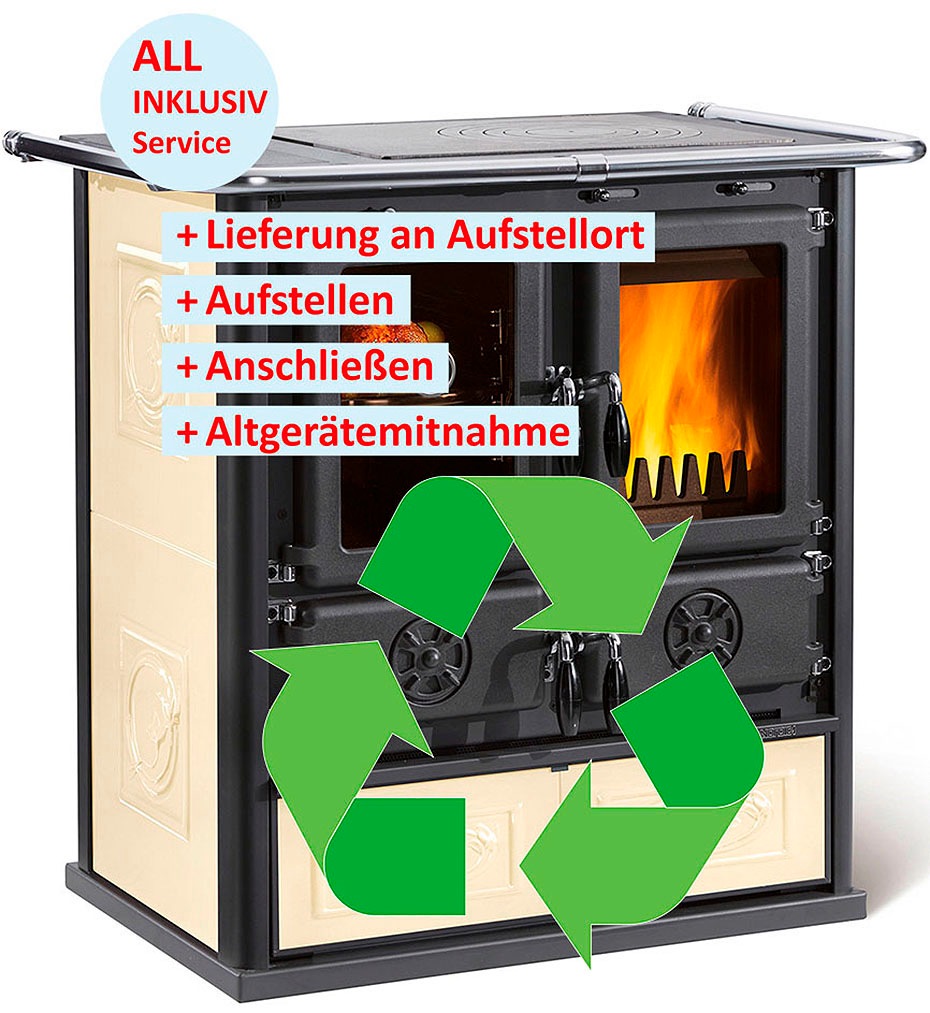 Firefix Kaminofen »La Nordica Küchenherd »Rosetta Sinistra««, (All INCLUSIV günstig online kaufen