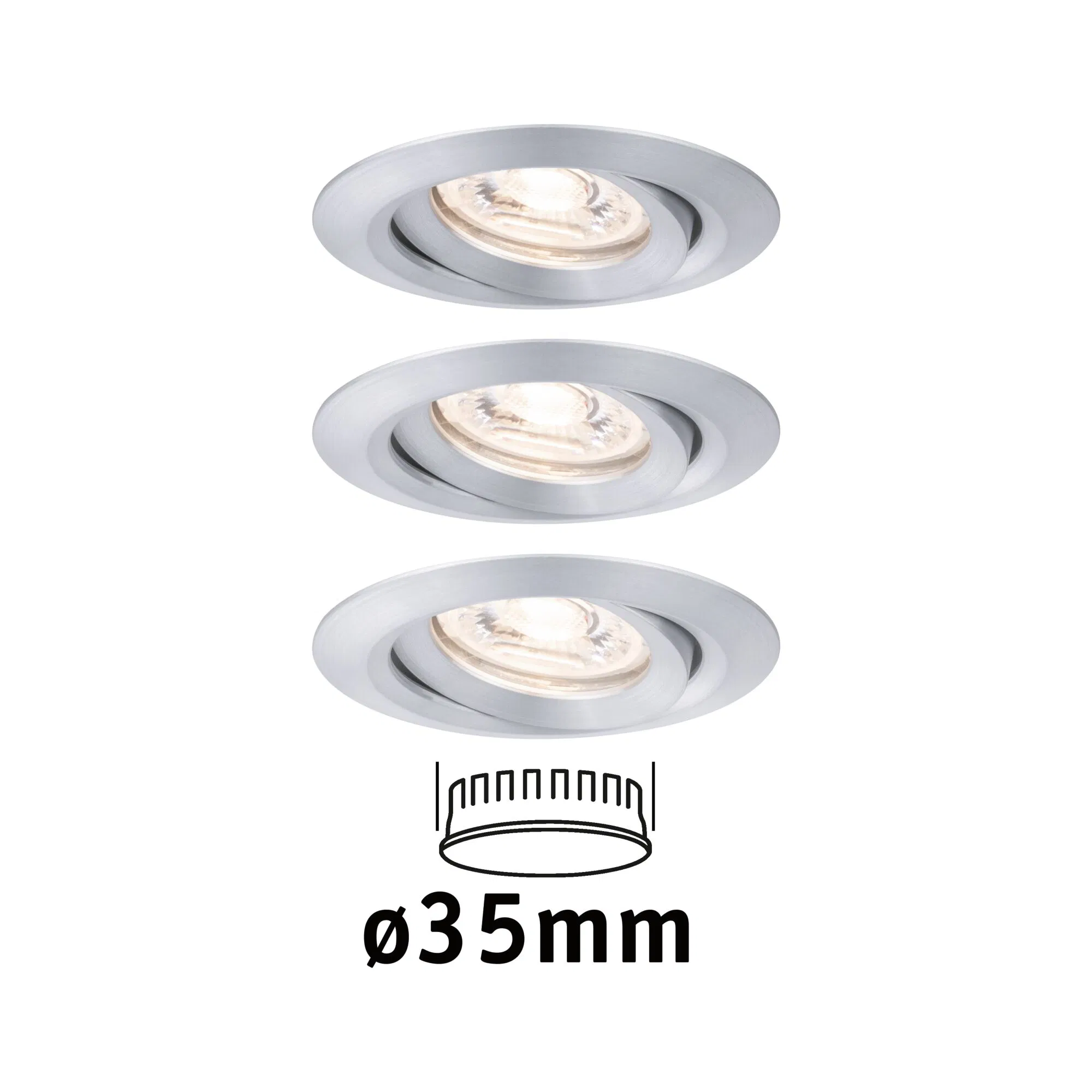 Paulmann "LED Einbauleuchte Nova Mini Coin Basisset schwenkbar rund 66mm 15 günstig online kaufen