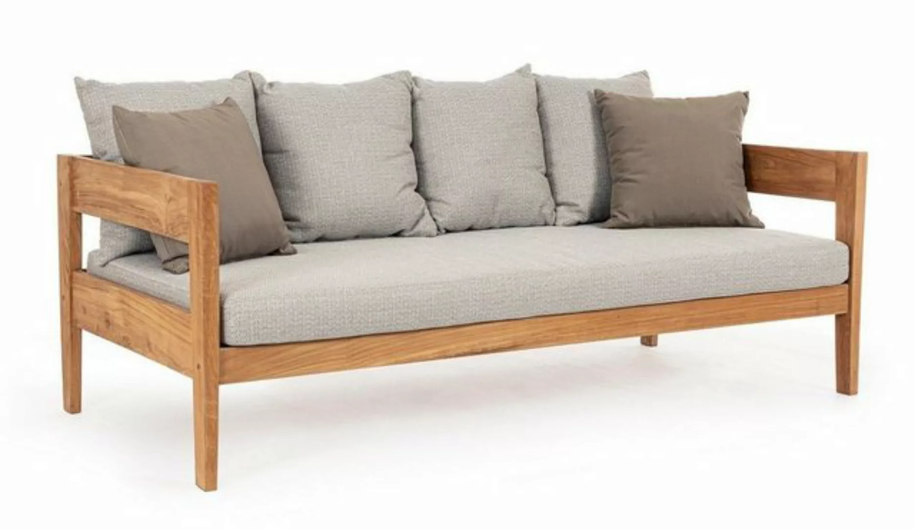 Natur24 Sofa Sofa Kobo 190x90x79cm Teakholz Sofa Couch Polster günstig online kaufen