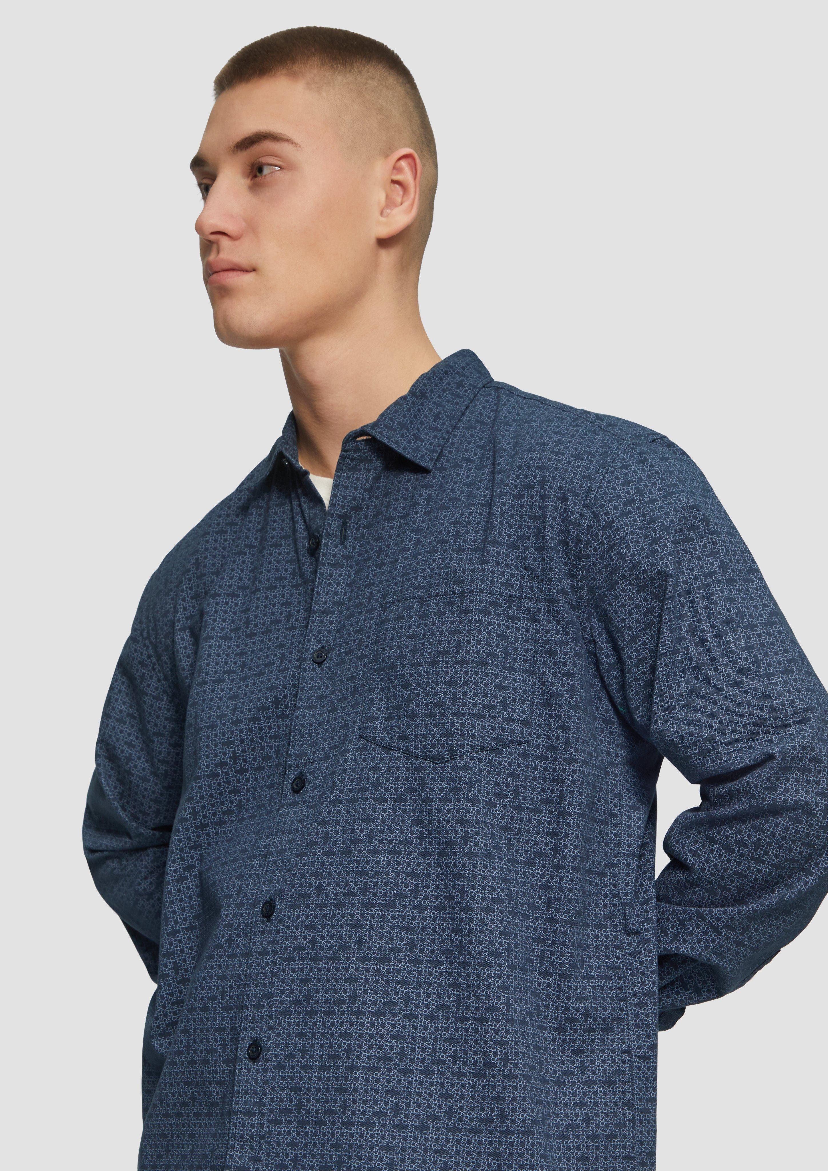 QS Langarmhemd Regular Fit: Hemd mit günstig online kaufen