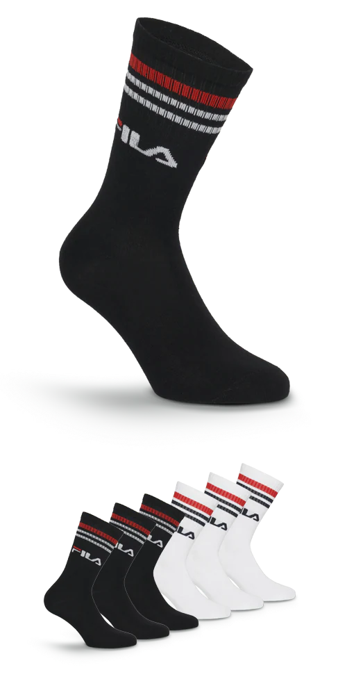 Fila Sportsocken "UNISEX LIFESTYLE PLAIN SOCKS", (6 Paar), mit Logo-Schrift günstig online kaufen