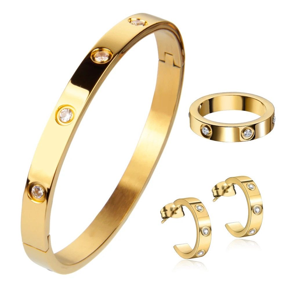 ROUGEMONT Schmuckset Damen Gold Schmuckset Armreif günstig online kaufen