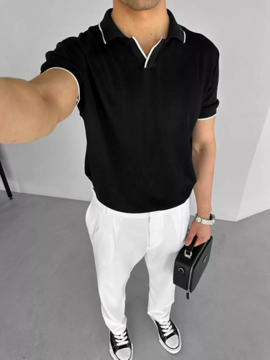 Abluka T-Shirt REGULAR FIT KNIT POLOSHIRT (1-tlg) günstig online kaufen